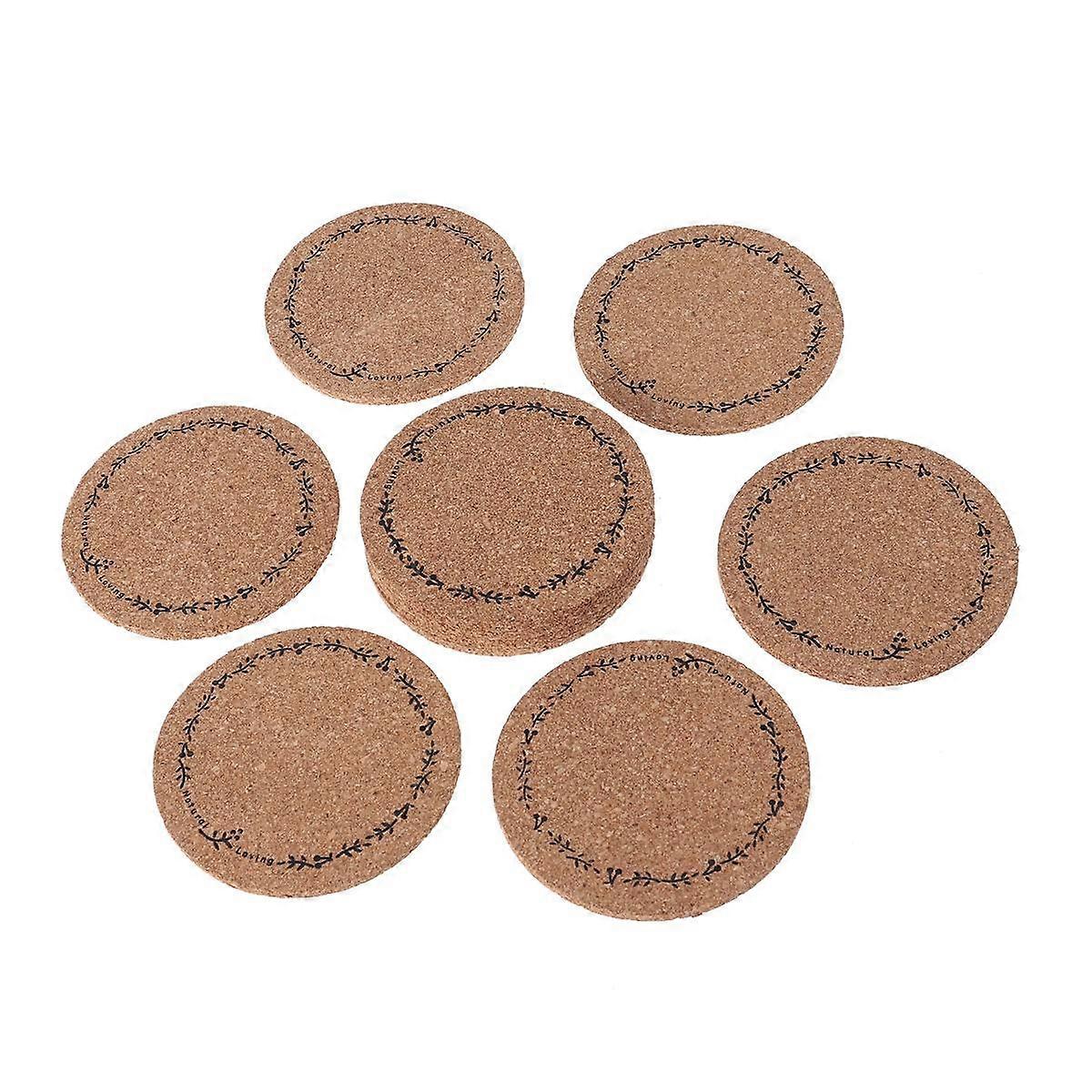 Cork Place Mats Heat Resistant Coaster For Cup Glass Tableware Round 10CM 10PCS