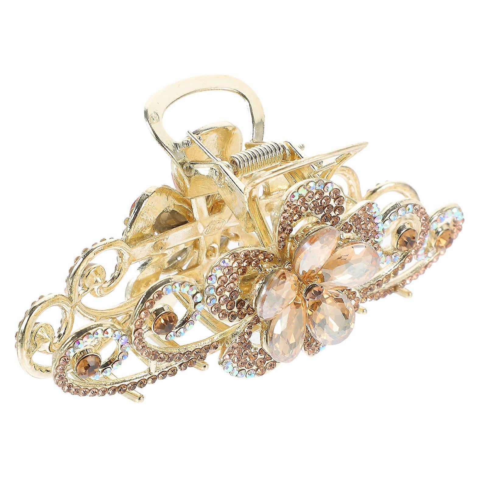 Shiny Rhinestone Hair Accessory Jaw Clip For Different Occasions Sturdy Grip 1Pack