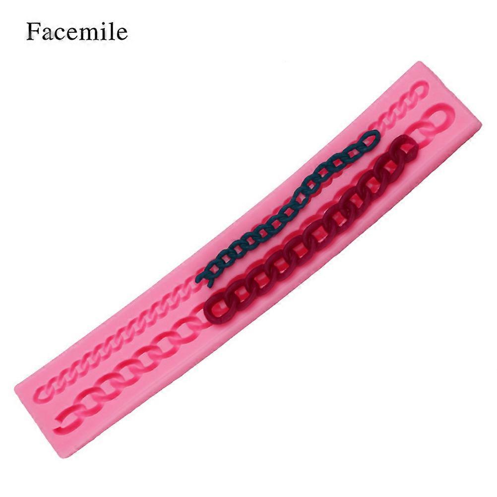 Silicone Cake Mould Chain Border Pink Baking Tool 1Set