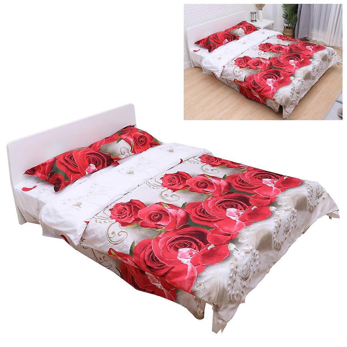 Comforter Cover Bedding Sets Polyester Fiber Easy to Clean Allergen Resistant 200X230X0.2CM 4Pcs