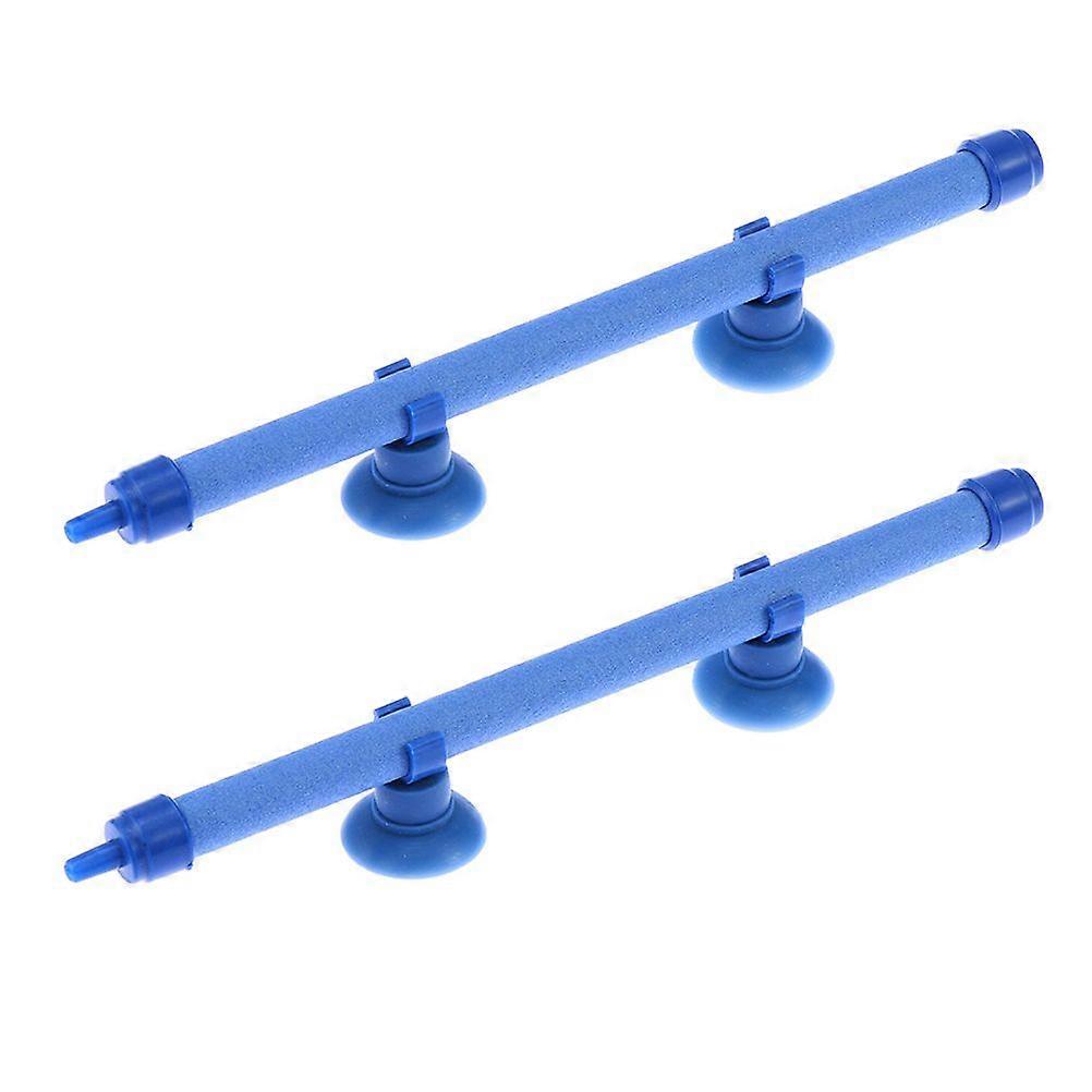 2Pcs Fish Tank Air Stone Bar Aquarium Bubble Diffuser Bubble Release Tube (Blue)