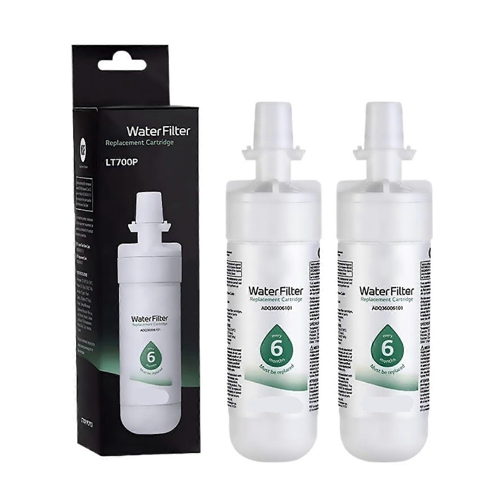 Water Filter Replacement for Refrigerators Compatible with LG LT700P, ADQ36006101-ADQ36006102, Kenmore 9690 (2 Pack)