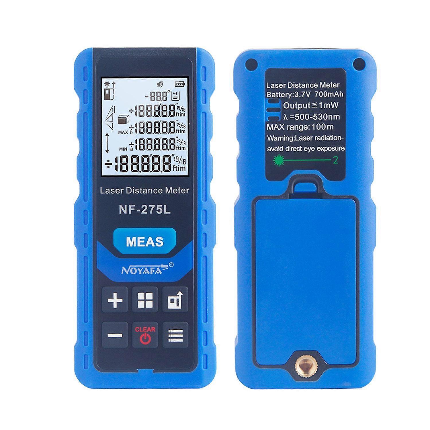 NOYAFA NF-275L Green Laser Beam Laser Distance Meter Indoor Outdoor Rechargeable Handheld Laser Range Finder Electric Distance Measuring Instrument Le