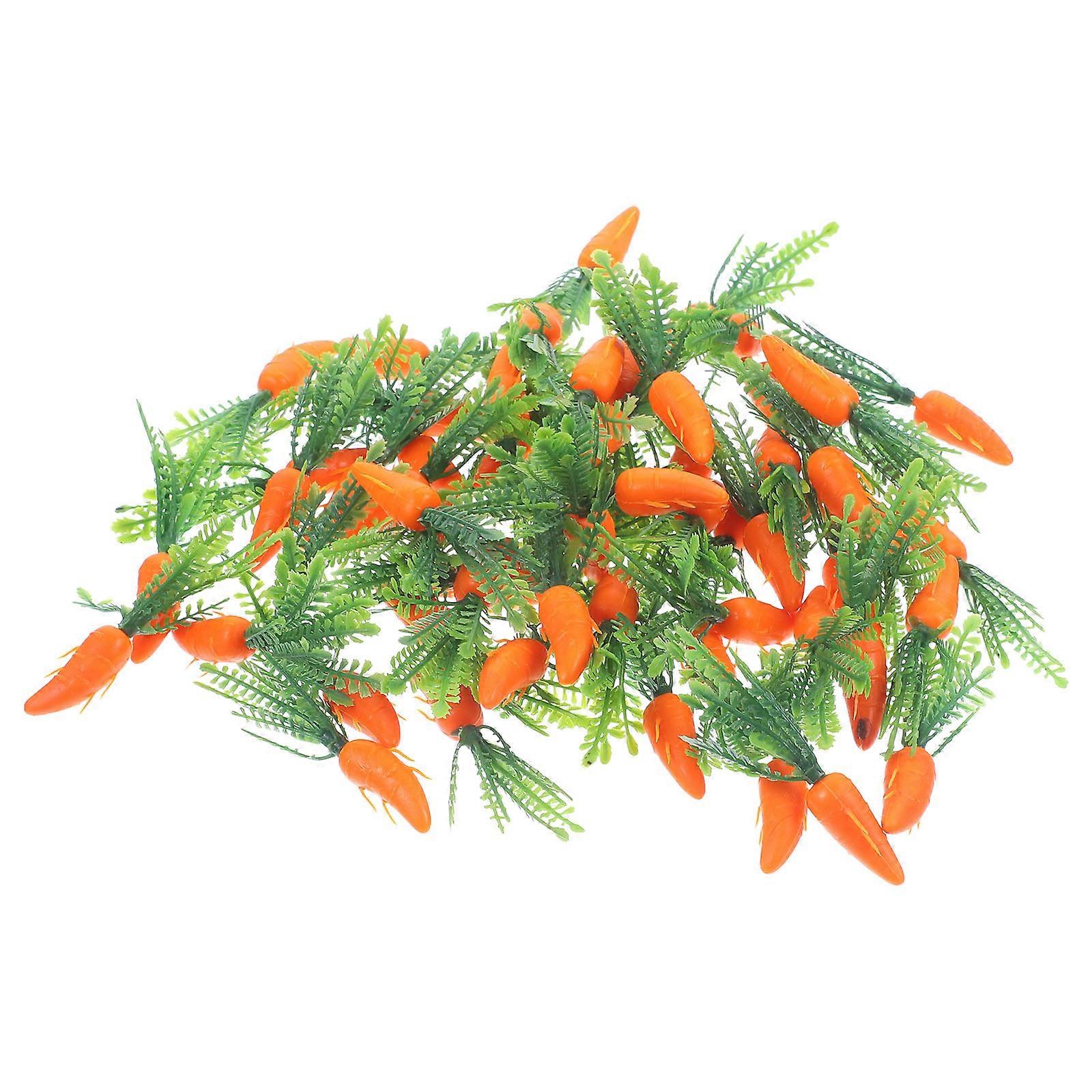 60Pcs Mini Faux Carrots Party Props Unique Decoration For Families And Event Organizers With Realistic Design