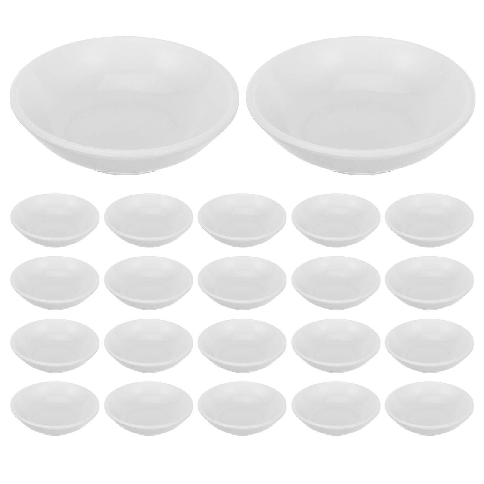 White Small Dipping Bowls for Kitchen Use Soy Sauce Cups Versatile Hot Pot and Sushi 24pcs