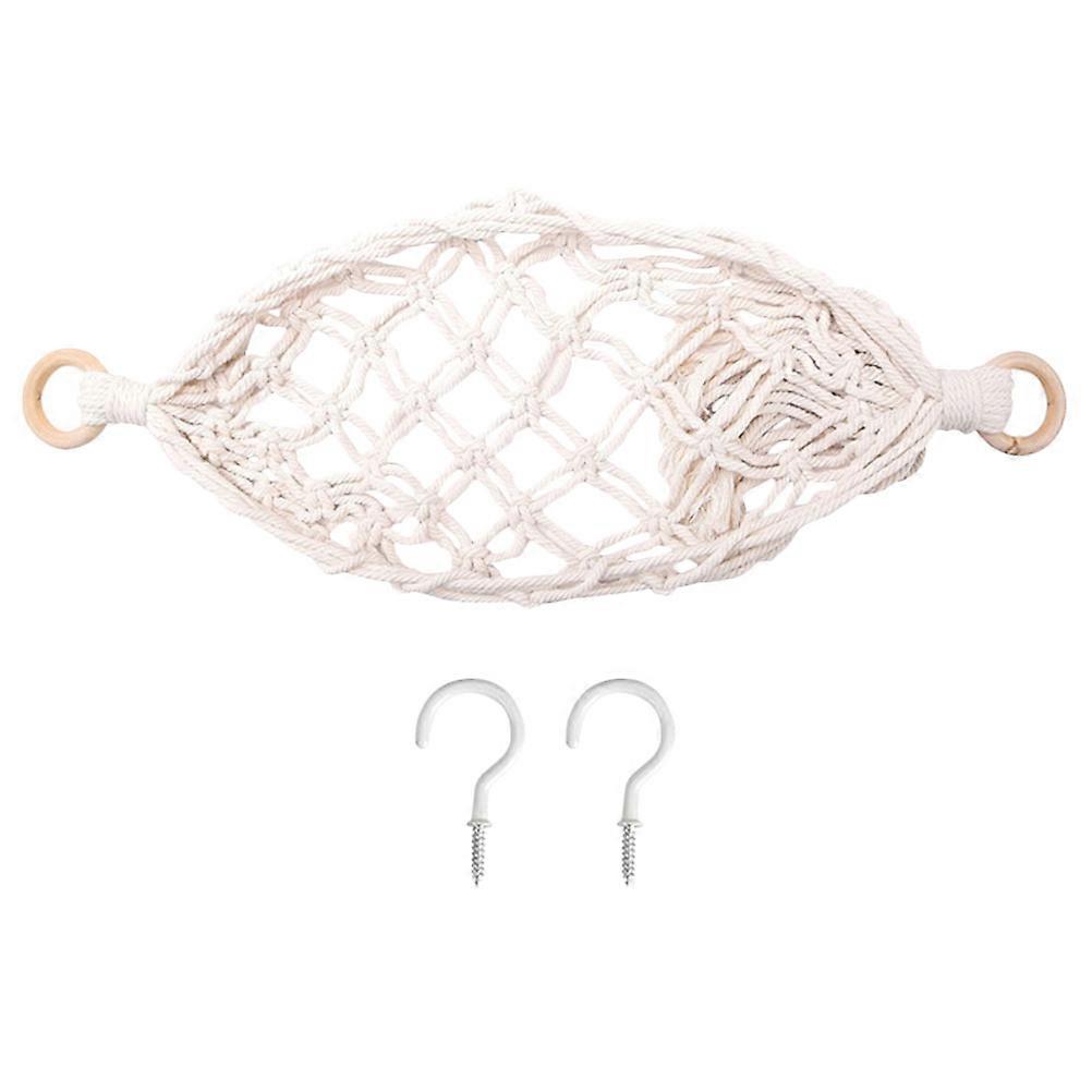 Hanging Fruit Organizer 1Set Beige Cotton Space-Saving Fruit Basket for Kitchen