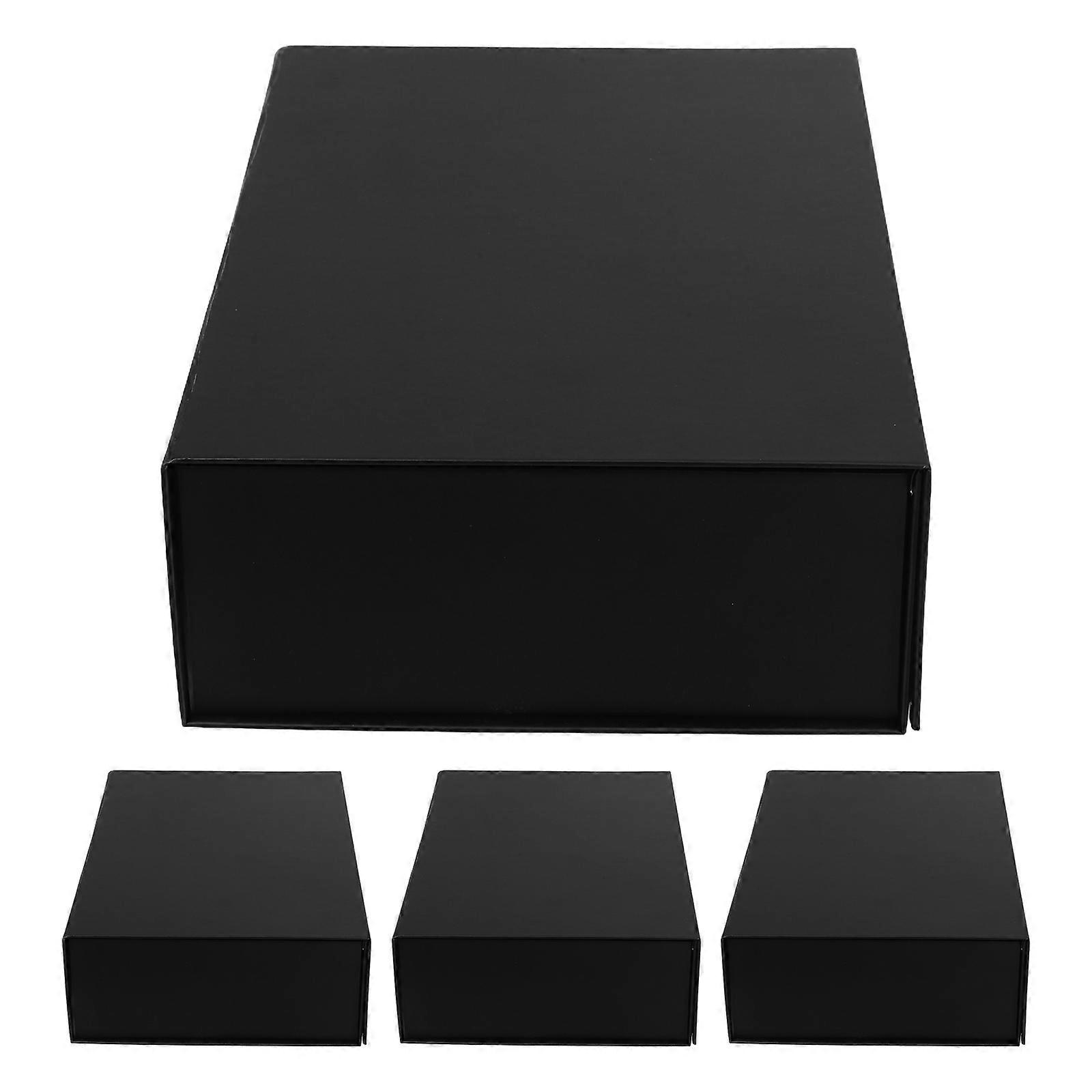 Magnetic Close Box Rectangular Shape One-Piece Magnetic Folding Lid Design For Groomsmen Bridesmaid 4Pcs