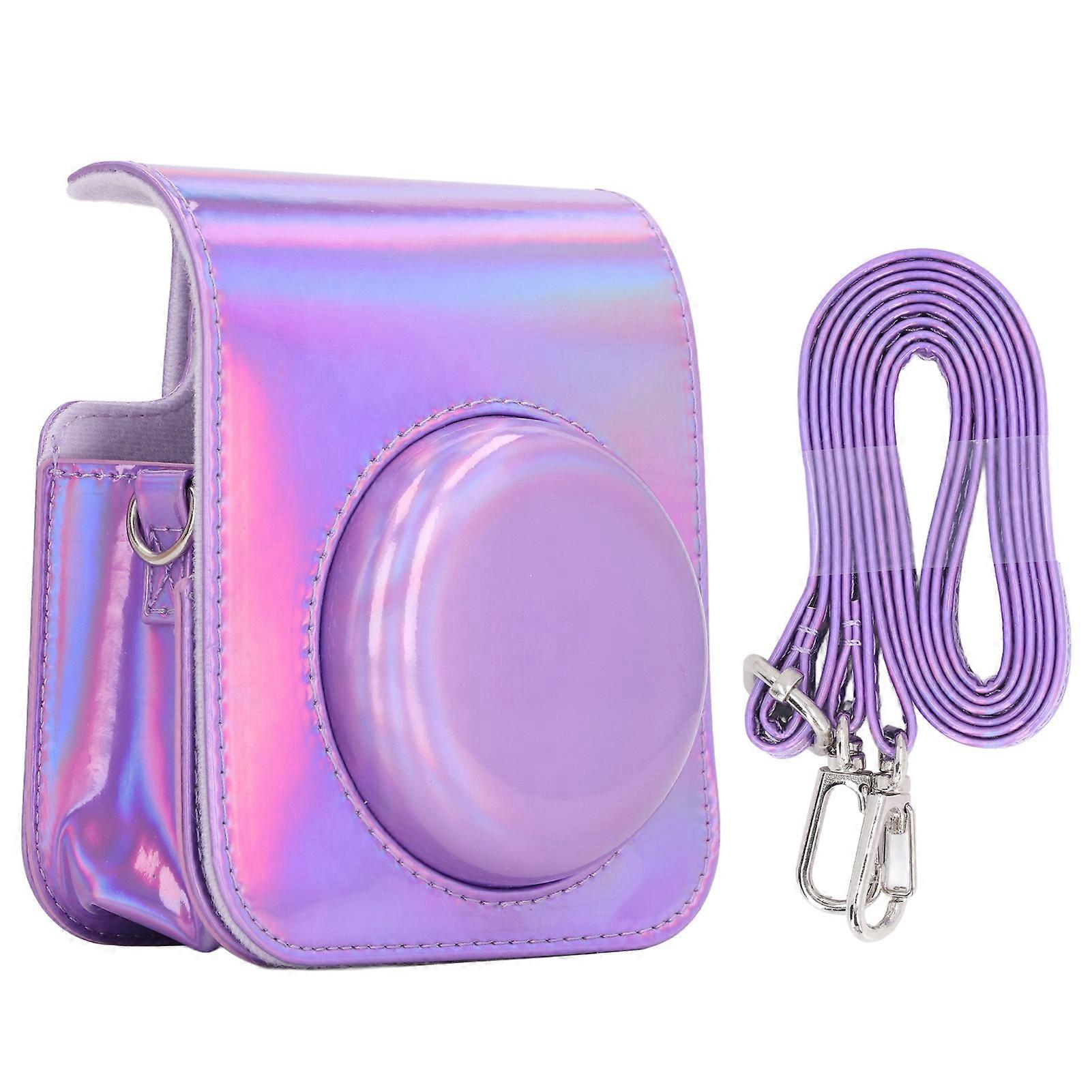 Mini Instant Camera Protective Bag PU Camera Case with Adjustable Shoulder Strap for Instax Mini 12