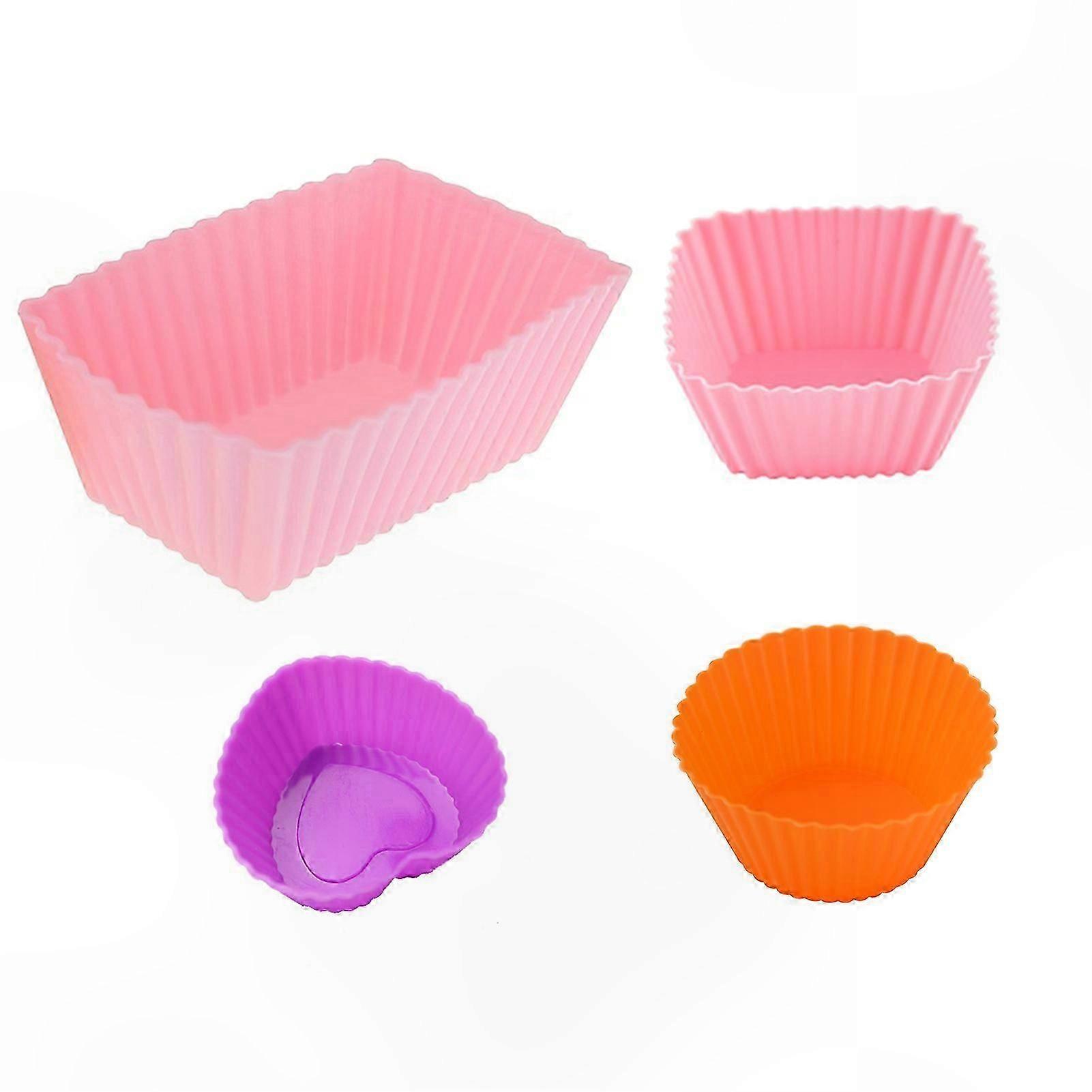 40-Pack Reusable Silicone Dividers for Bento Boxes, Heat-Resistant Muffin Cups and Lunch Container Inserts for Meal Prep