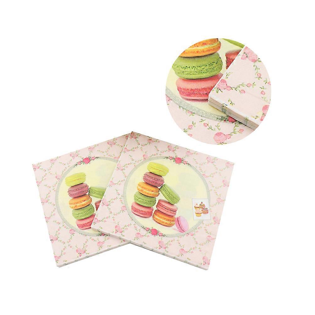 Table Napkins Square Fashion Pattern Design for Parties Celebrations Guests Hosts Wood Pulp Material 33x33x0.1cm Party Supplies 20 Sheets