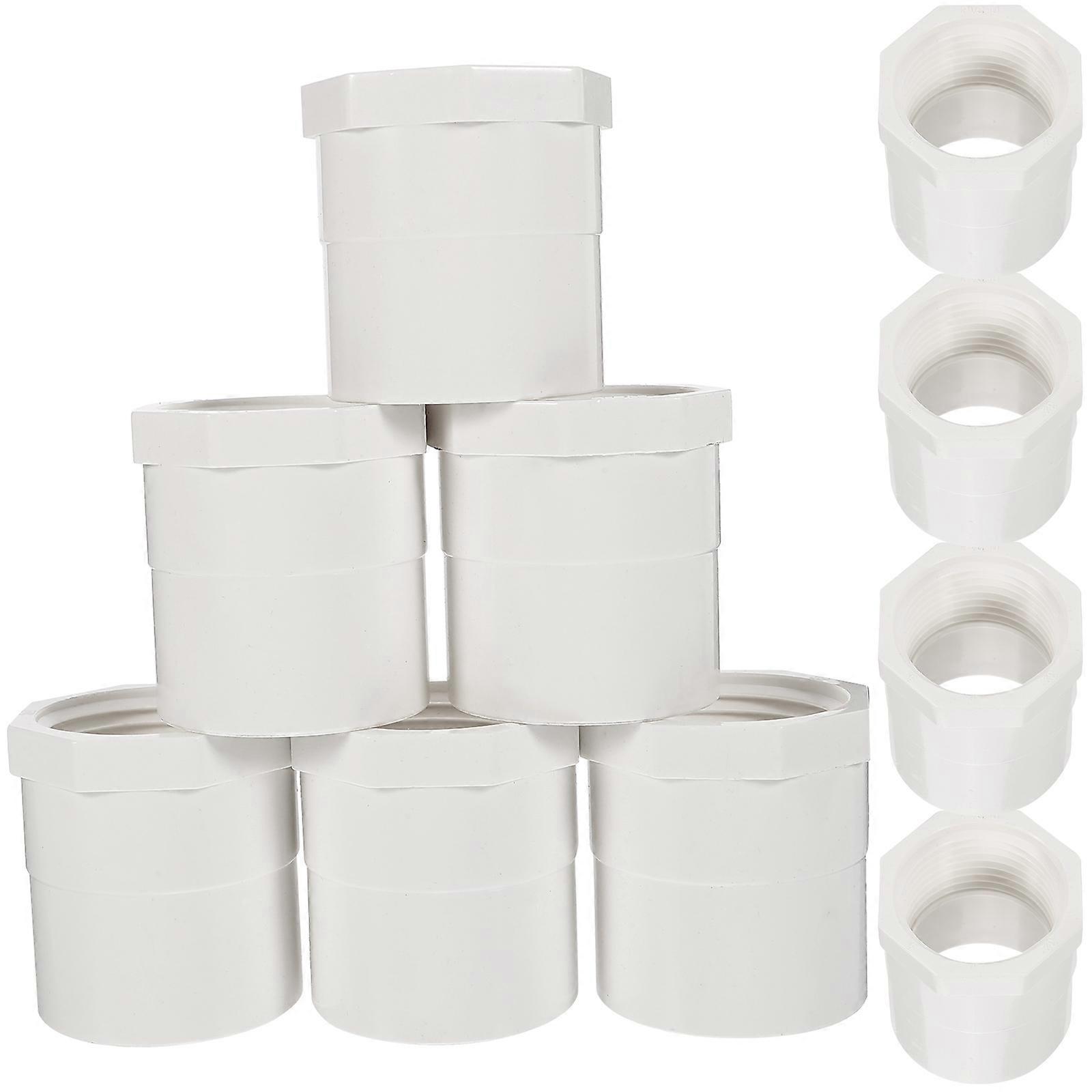 White PVC Pipe Connector for Home Use Leakproof Thread Pieces