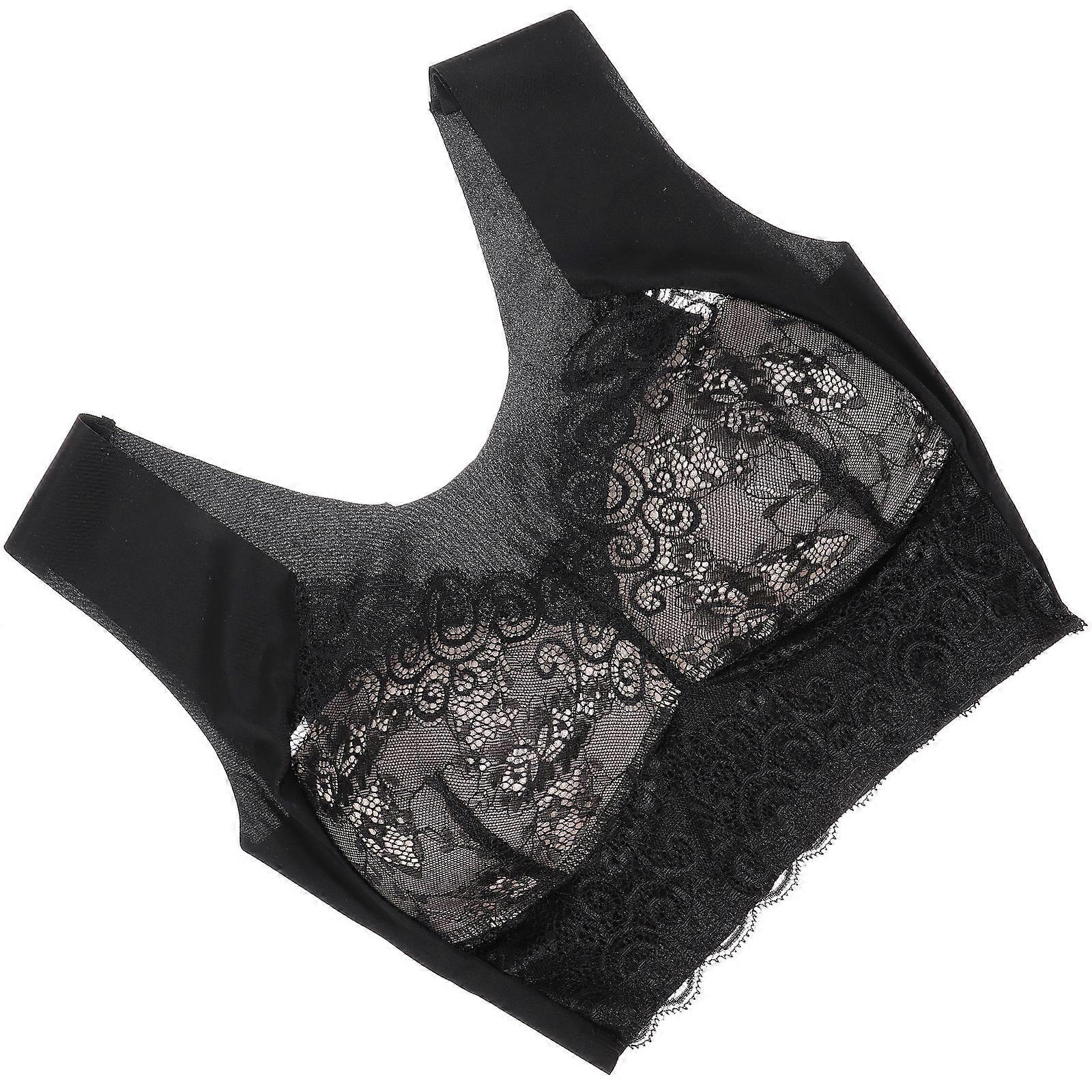 Seamless Wireless Lace Bra for Made of Chinlon and Nylon Size Medium