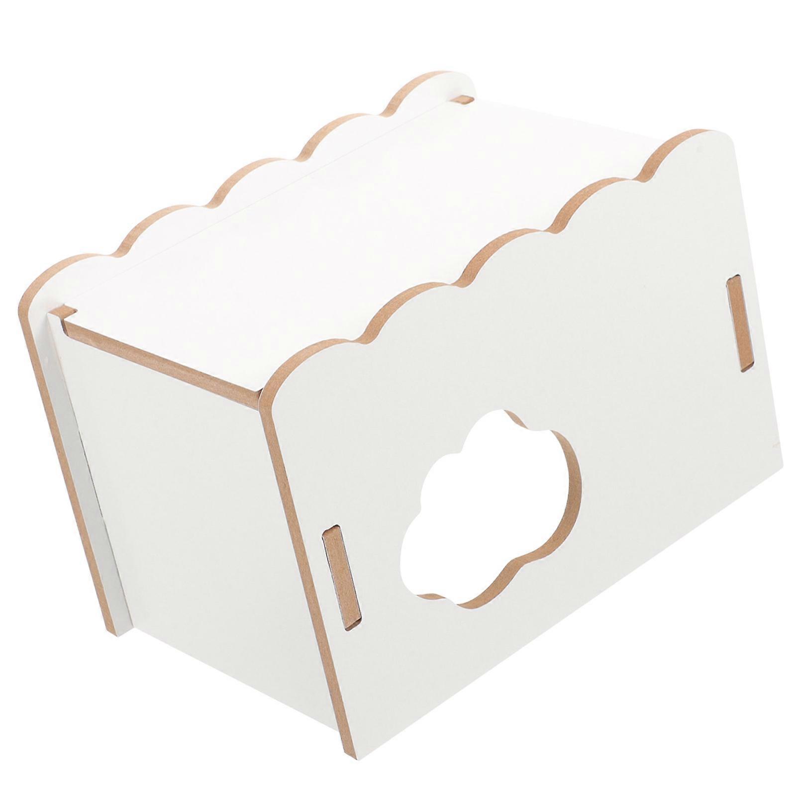 Durable Hamster House Hideout Made Of Wood For Relaxing Sleeping Small Animals 1Set