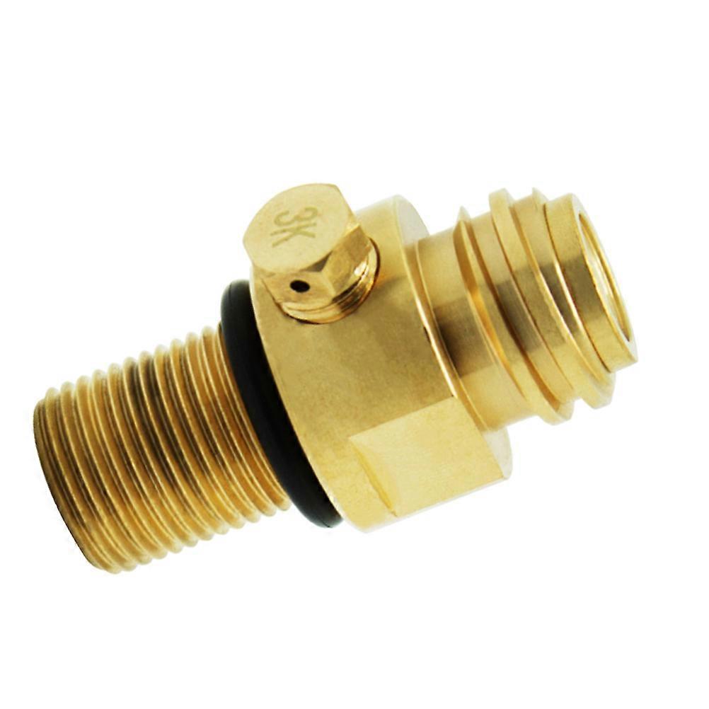 Brass Soda Bottle Adapter for Household Soda Machines – Easy Screw Design, Gas Refill & Fizzy Drinks, Golden Finish Professional Replacement Connector