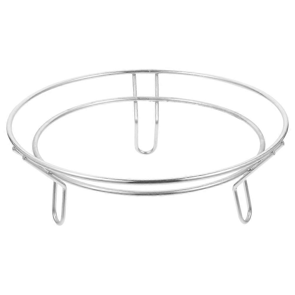 Stainless Steel Wok Rack with Insulated Pot Holder – Stylish Kitchen Cookware Stand for Dining and Restaurant Use, Easy to Clean Design