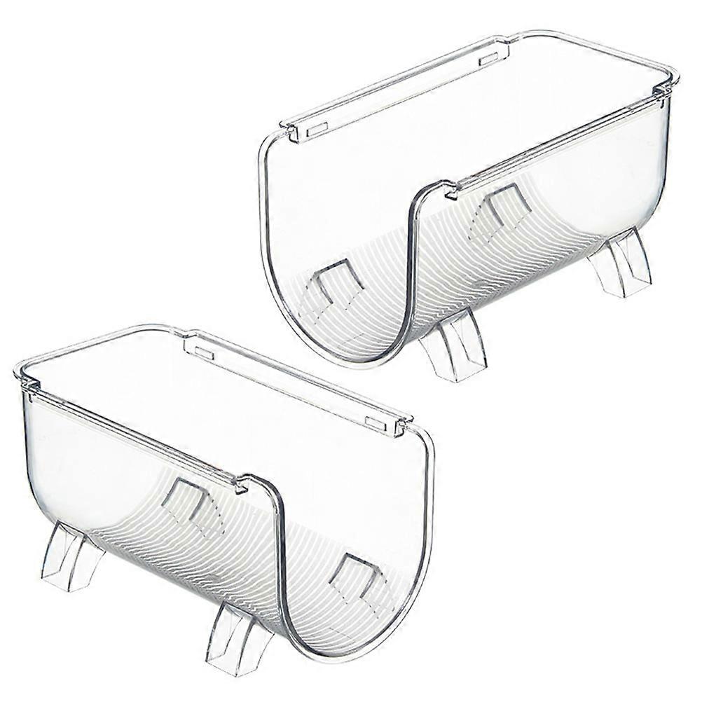 Refrigerator Beverage Bottle Racks 2Pcs Stackable Holders for Beverage Organization in Kitchen and Cabinets Made of Sturdy Pet