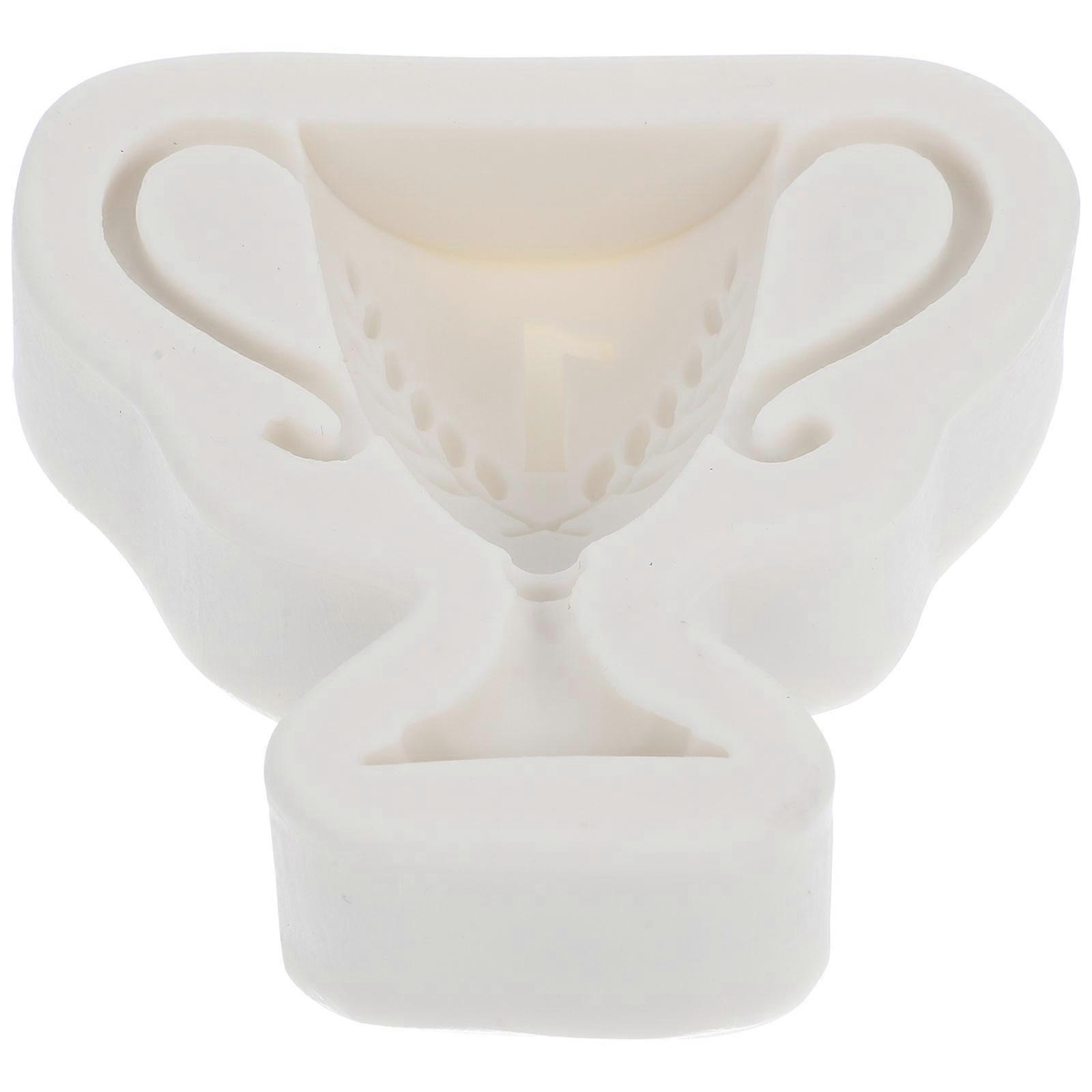 Fondant Mold Trophy Shape for Dessert and Cake Shop in Beige Color with Chocolate Molding Function for Home Users 1Pcs