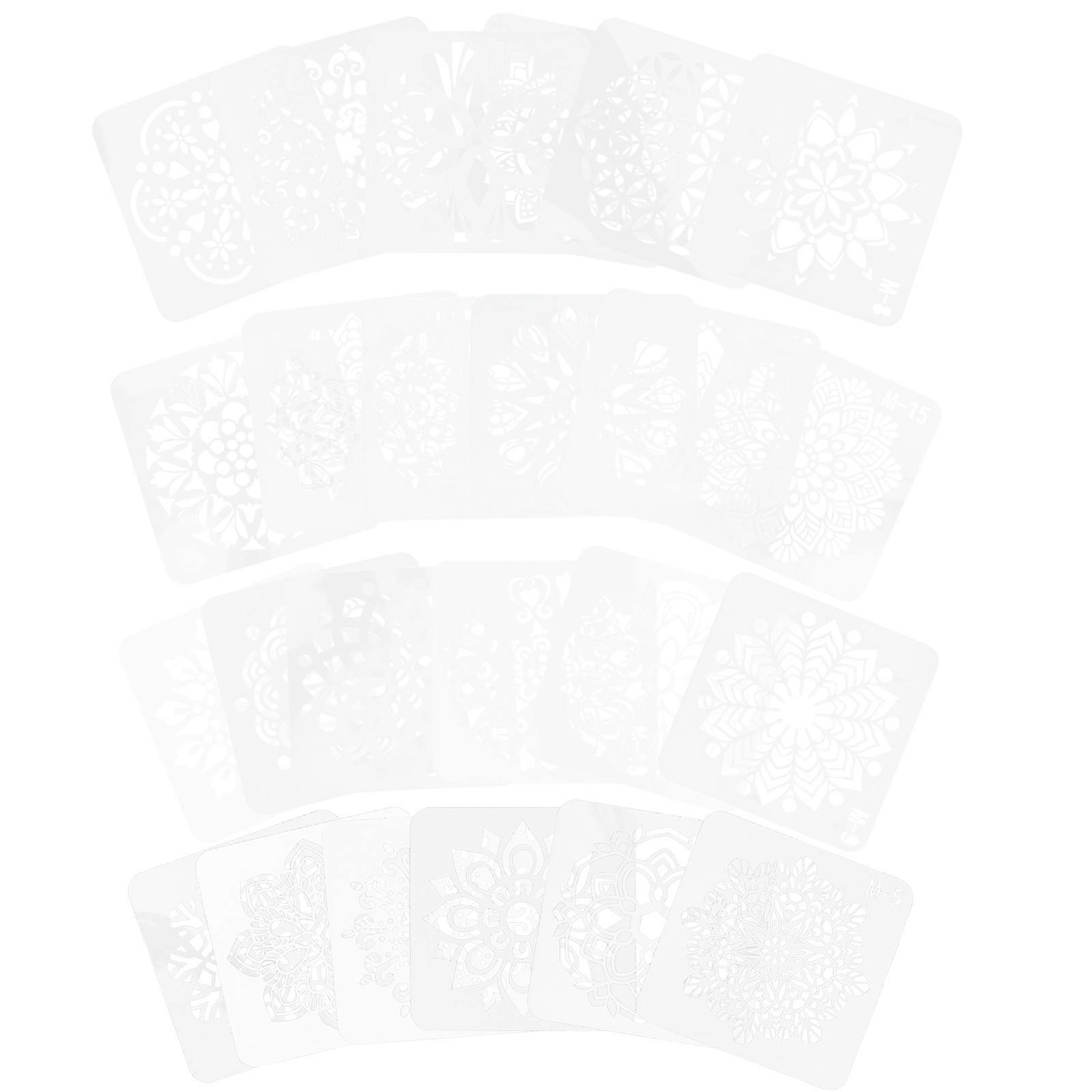 Painting Templates For Wall Art 24Pcs DIY Decor Accessories 13X13cm White Simple Design For Artists