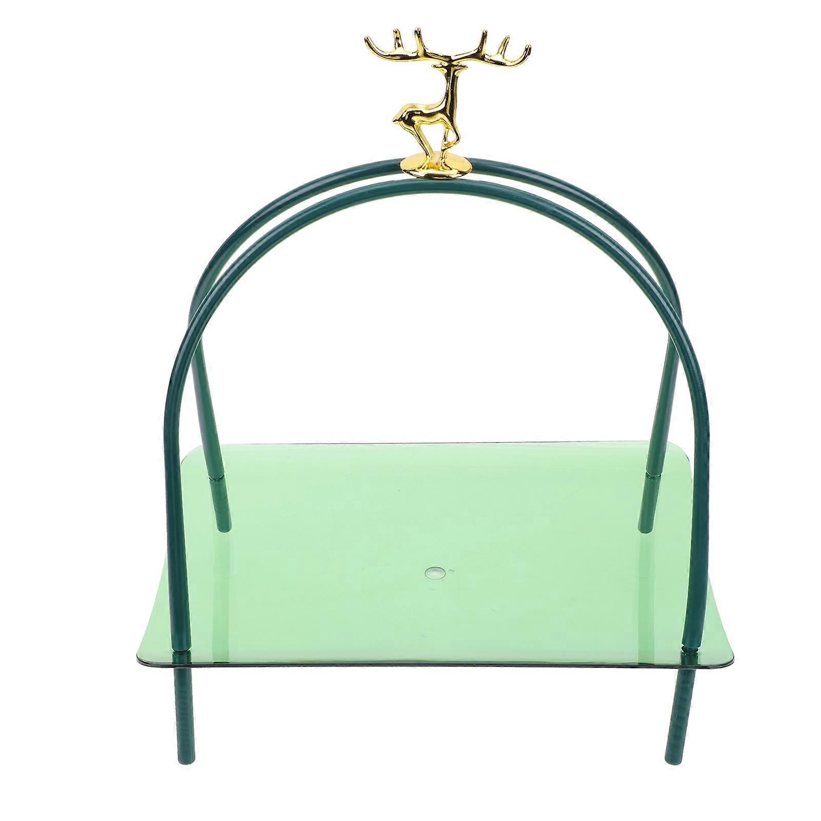 Housewarming Gift Cake Display Stand For Modern Households In Eye-Catching Green With Functional Food Display 1Pcs