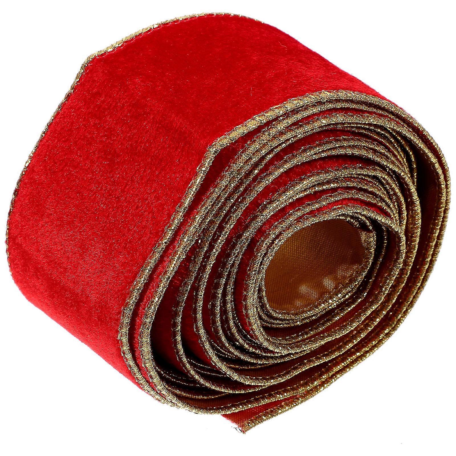 Multi-Function Package Ribbon for Holiday Decorations Gift Packaging Red 1 Roll