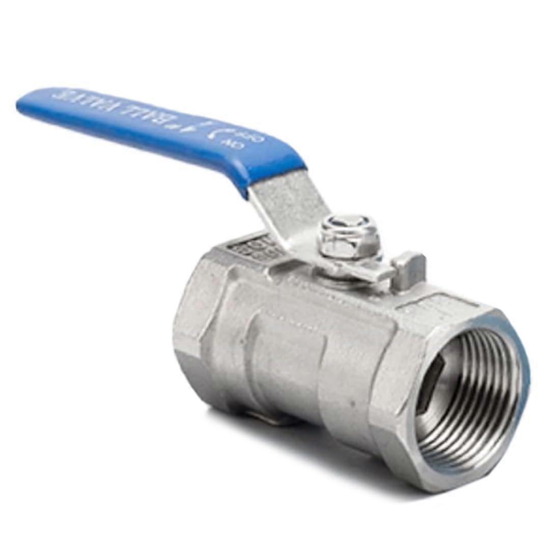 Ball Valve 304 Stainless Steel IG/AG Full Bore Lever Handle High Performance with Blue Handles