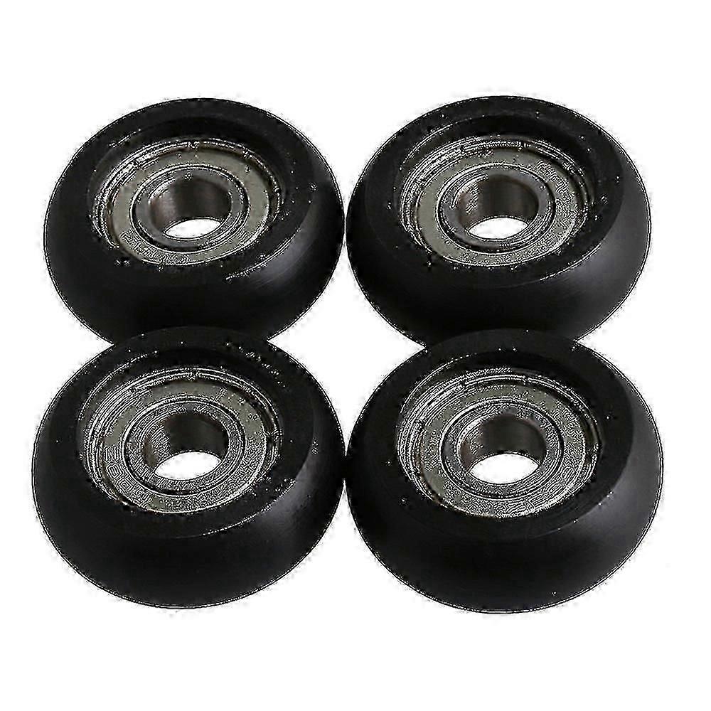 4 sæt 8x32x12mm sort leje stål styrehjul hjul