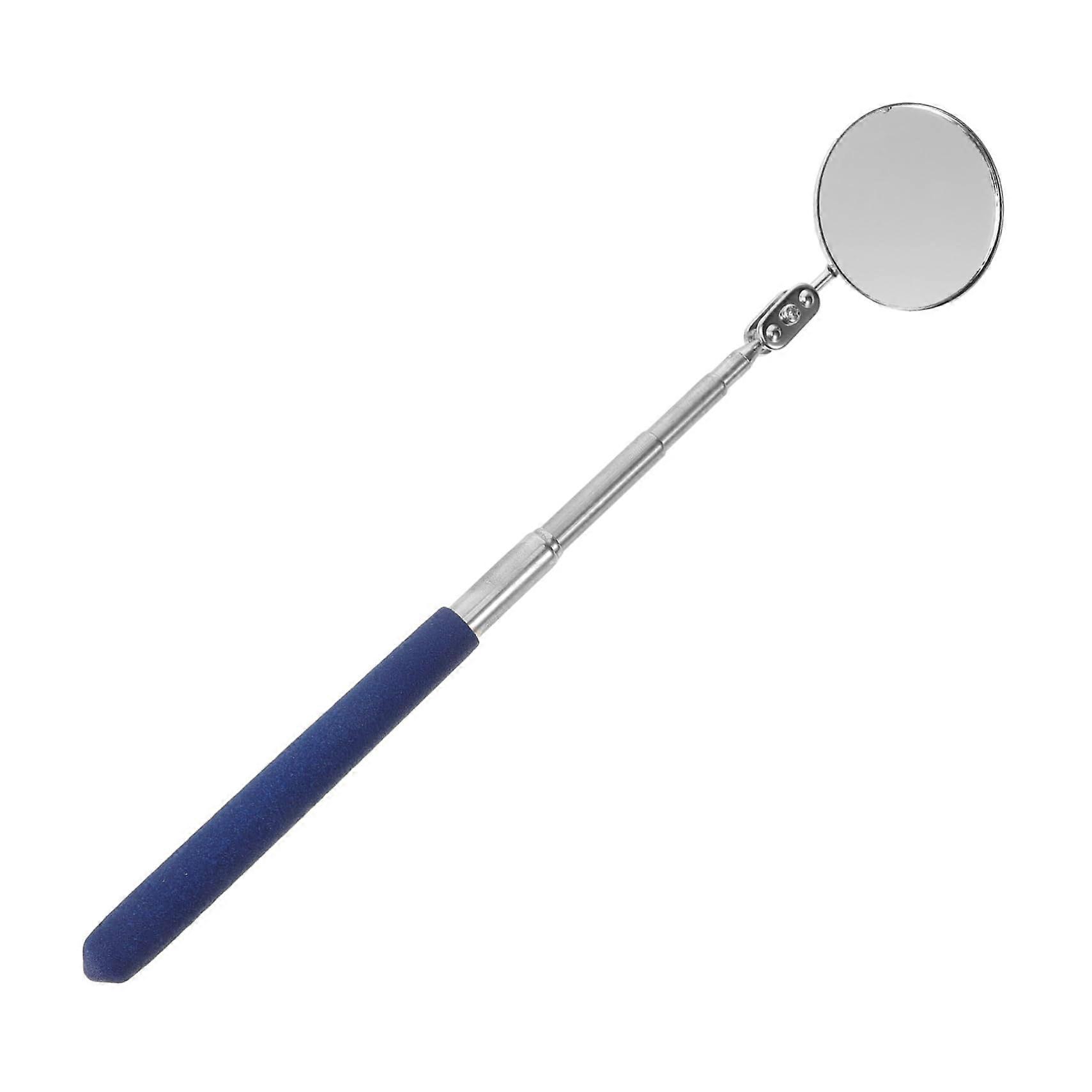 Car Inspection Mirror Tool, Anti Pinch Design, Rubber Sponge Grip, Blue
