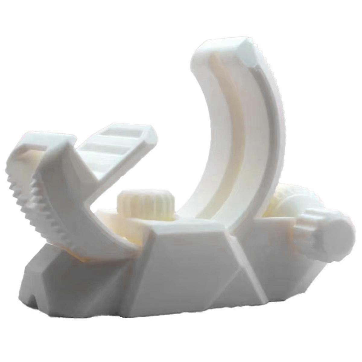 Printed Herringbone Gear Phone Stand, Adjustable Desktop Holder, Portable Practical Gear Design - White