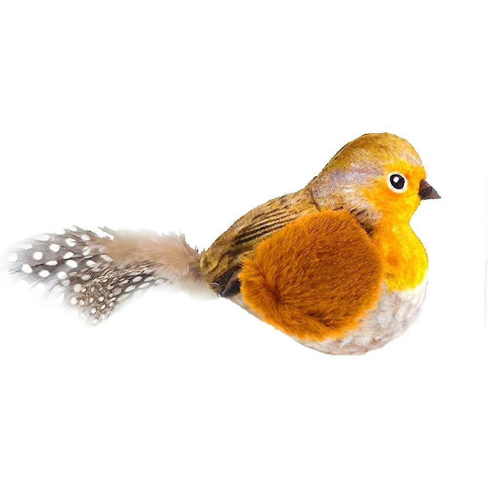 Interactive Cat Toy with Realistic Bird Sounds Safe Clip Design for Indoor Cats Plush Teaser Attachment