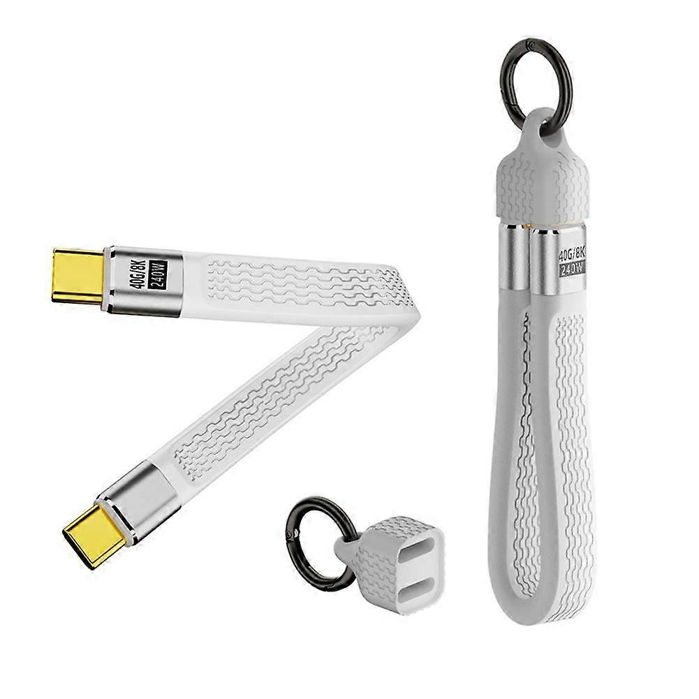 USB4 Cable 40Gbps 240W PD Fast Charging Thunderbolt 4 Compatible Data Sync Video Transfer for MacBook iPad Pro Short Portable 13.7cm