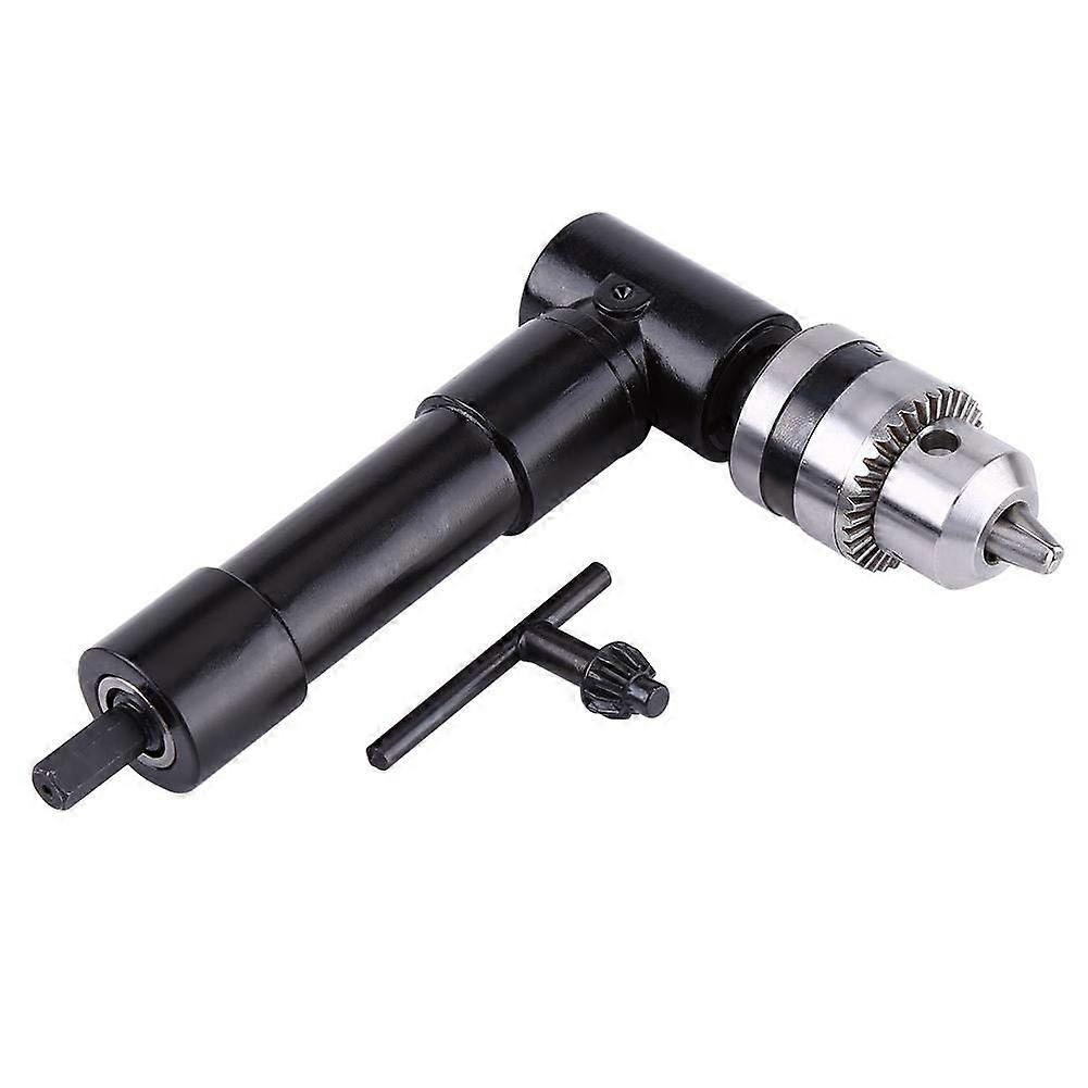 90° Adapter Electric Drill - Right Angle Driver Drill Chuck for Angle Extension in Confined Spaces, 1-10 mm Iron and Aluminum Compatibility