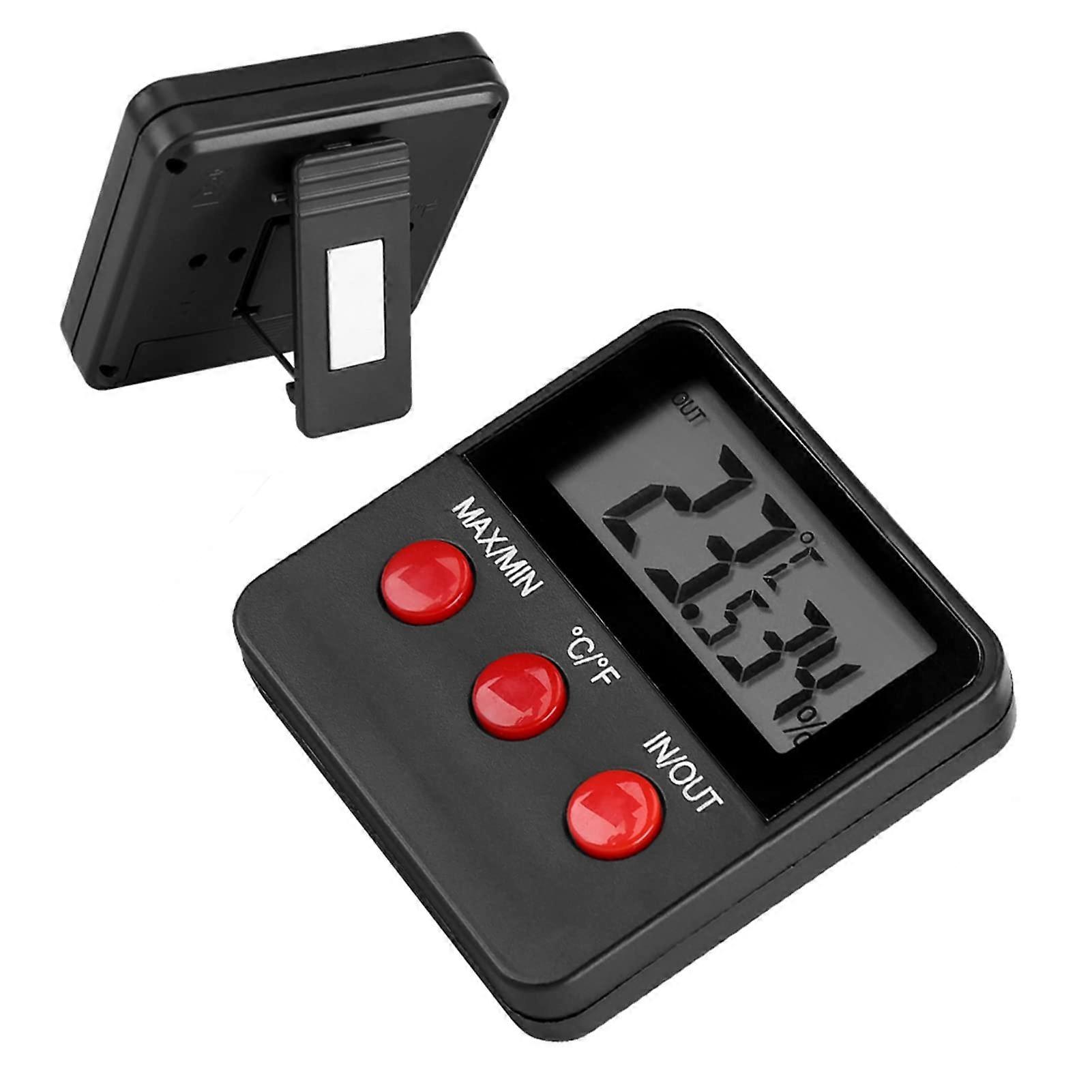 Digital Thermometer Hygrometer Electronic LCD Display Temperature Humidity Monitor Meter for Egg Incubator Pet, Default