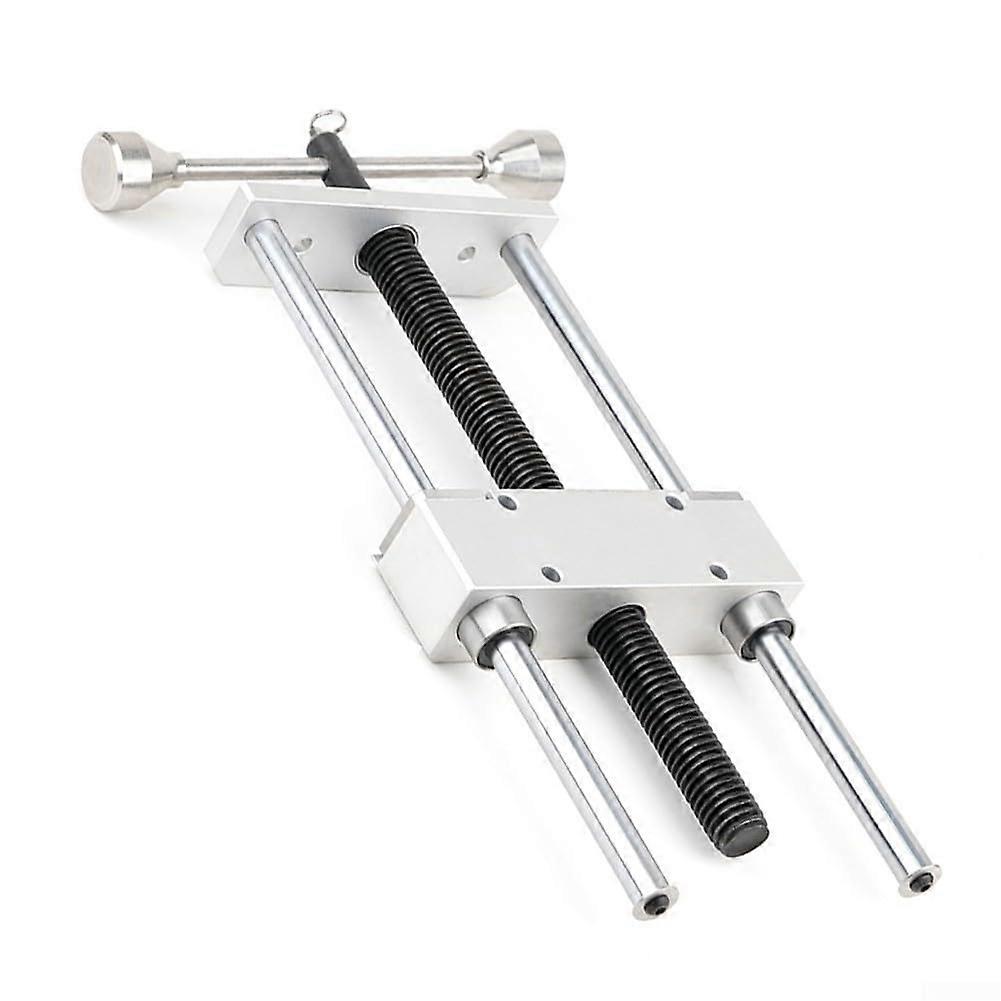 Sturdy bench vise for woodworking with jaws and userprepared screws