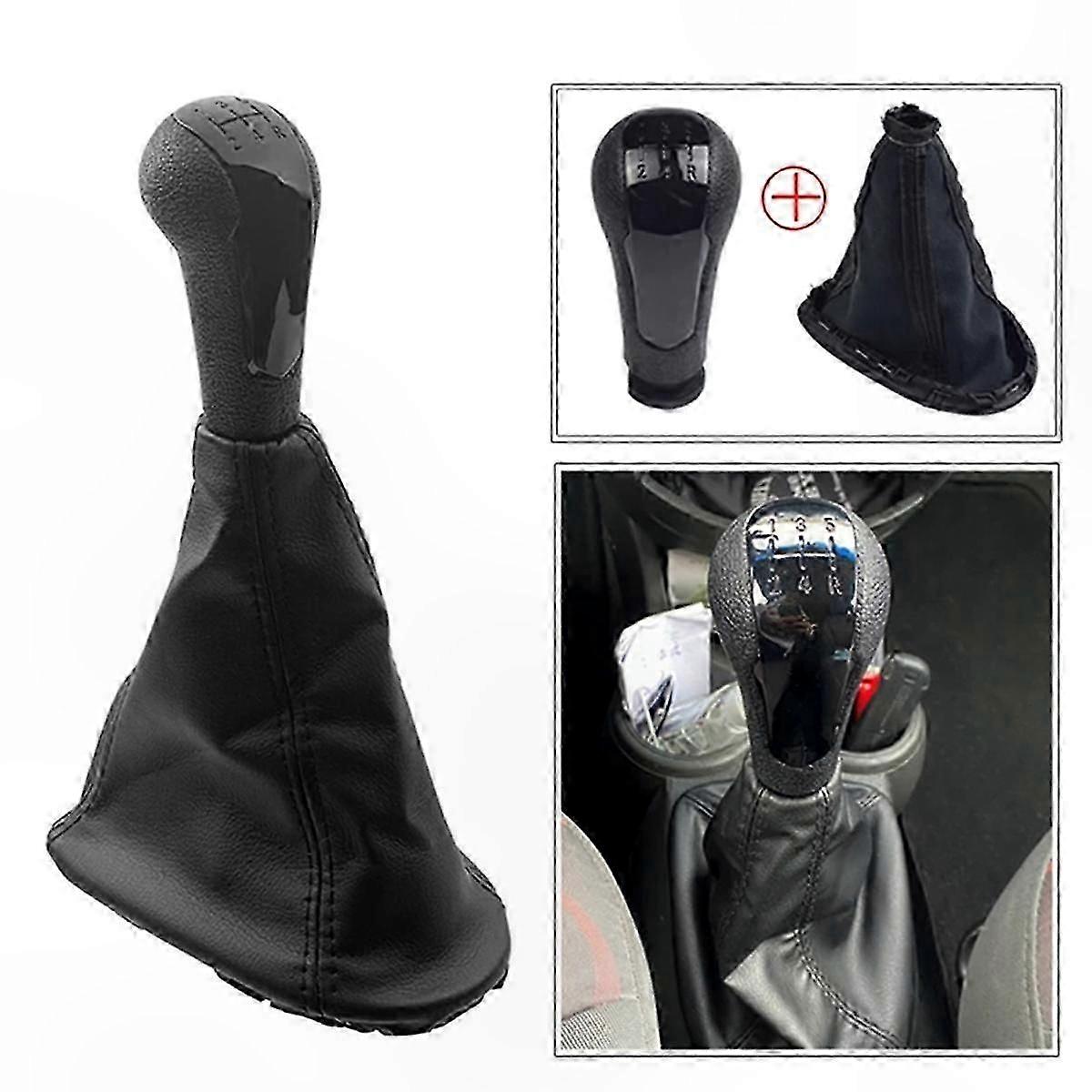 Universal 5-Speed Manual Gear Shift Knob with Boot for Compact Cars 2011-2015