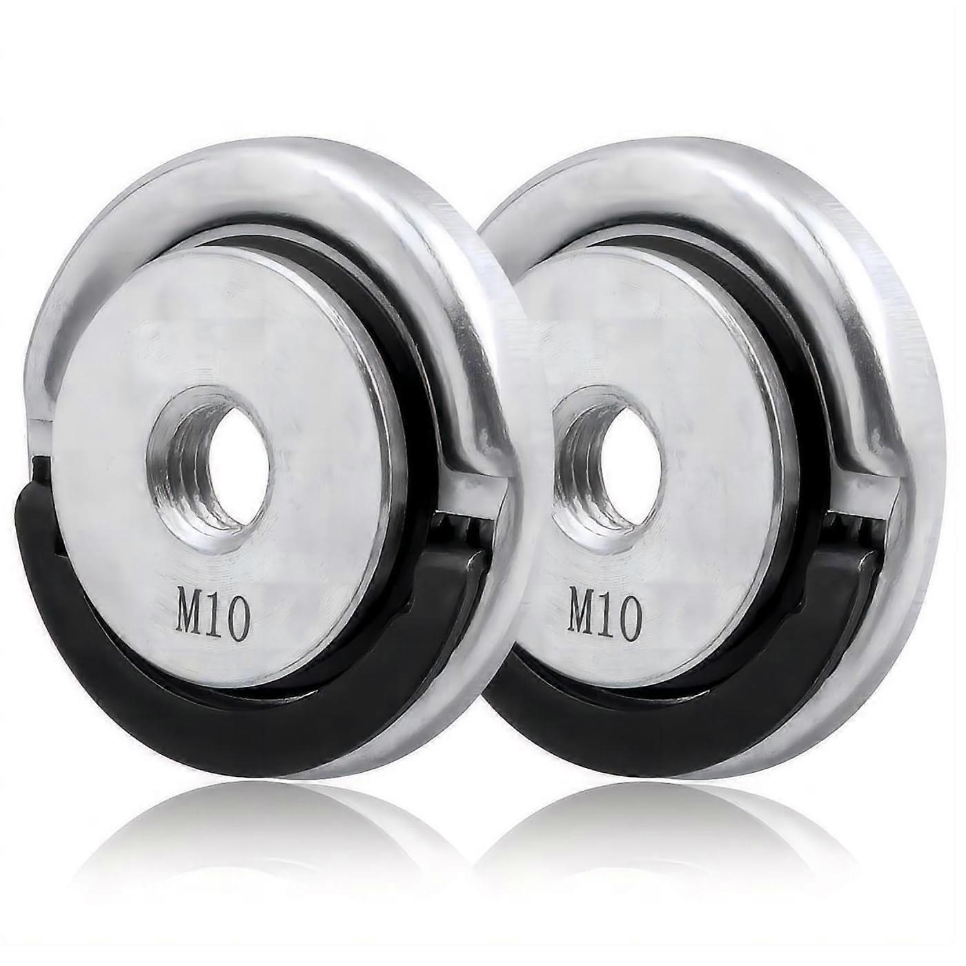 M10 Angle Grinder Clamping Nuts 2 Pcs Quick Change Flange Locking Nut Replacement Parts for Standard M10 Spindle