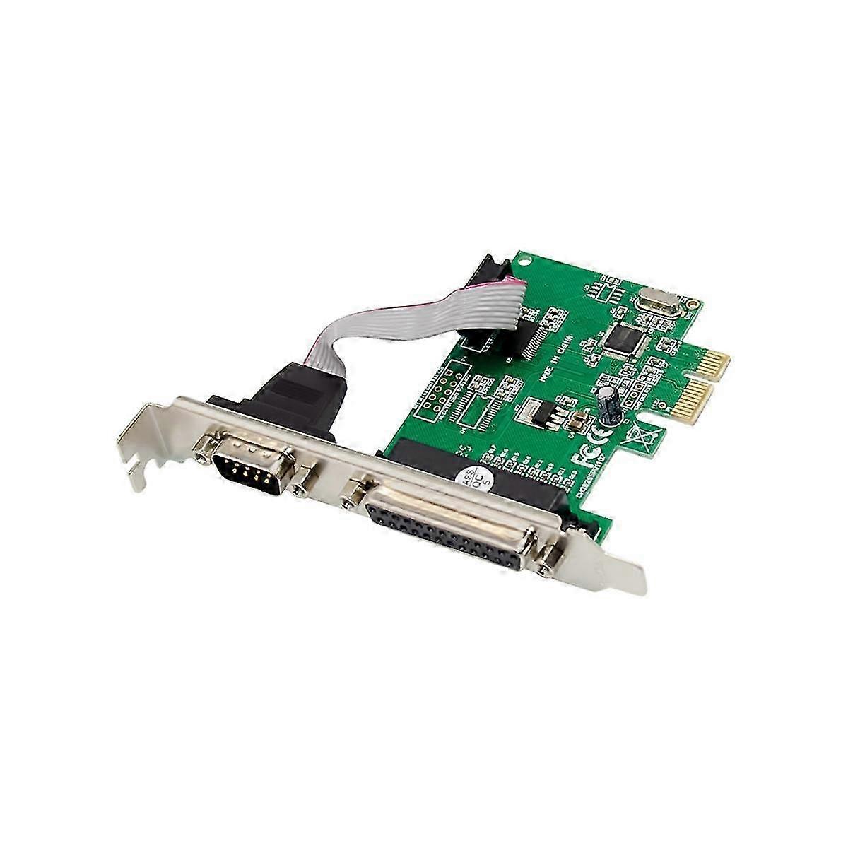 Expansion Card ST39 PCIe X1 CH382L - RS232+LTP1 Multifunction Expansion Card with End Control