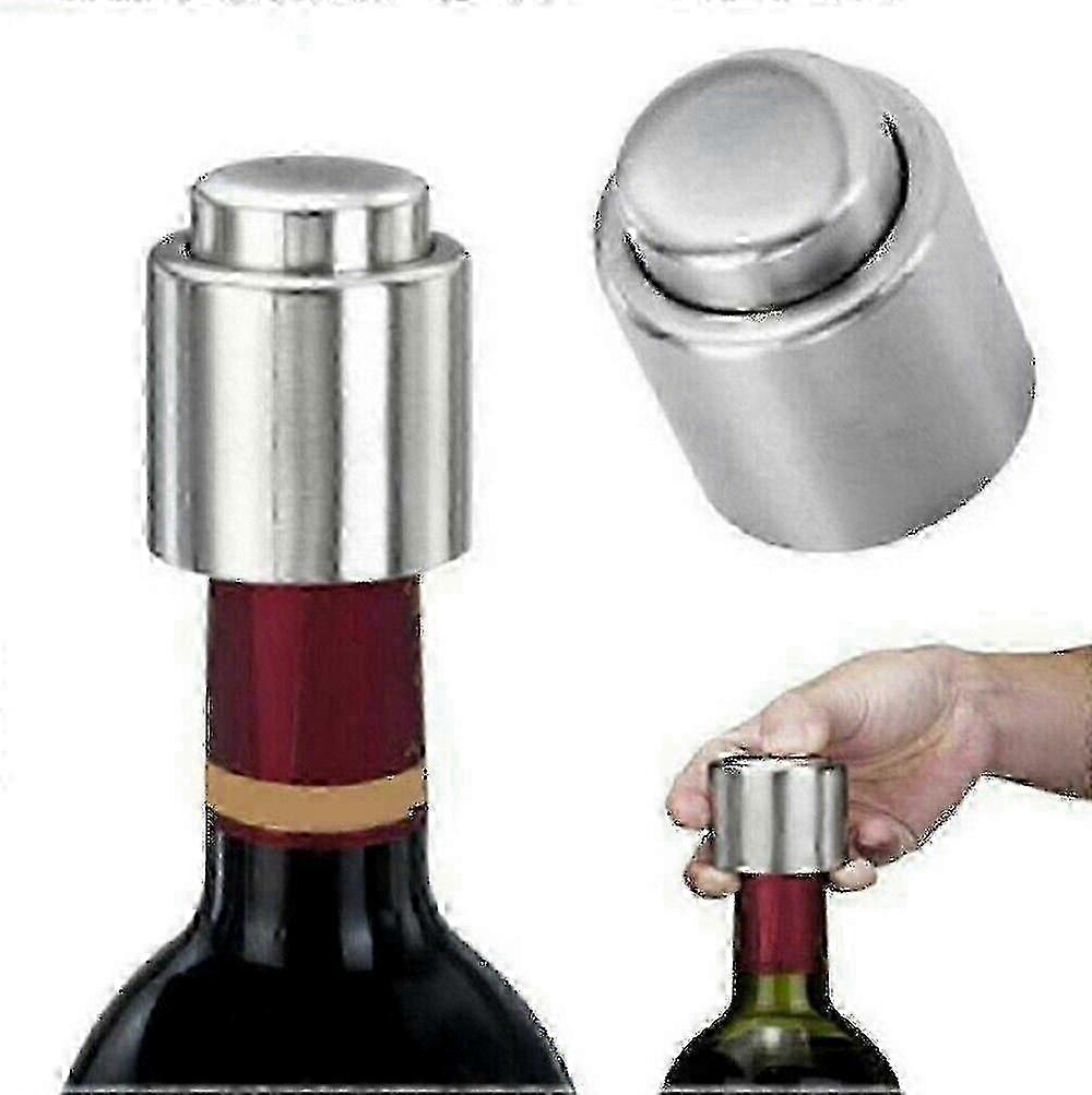 2-Piece Vacuum Wine Bottle Stoppers with Airless Seal for Better Wine Preservation and Freshness