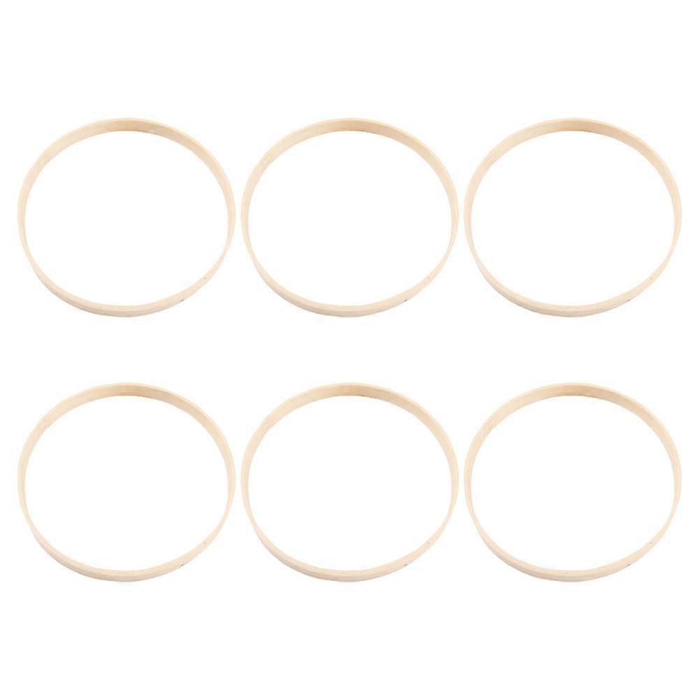 6pcs Bamboo Wreath Hoop for Crafts, Wall Hanging, Dream Catcher, Macrame, and Wedding Decor