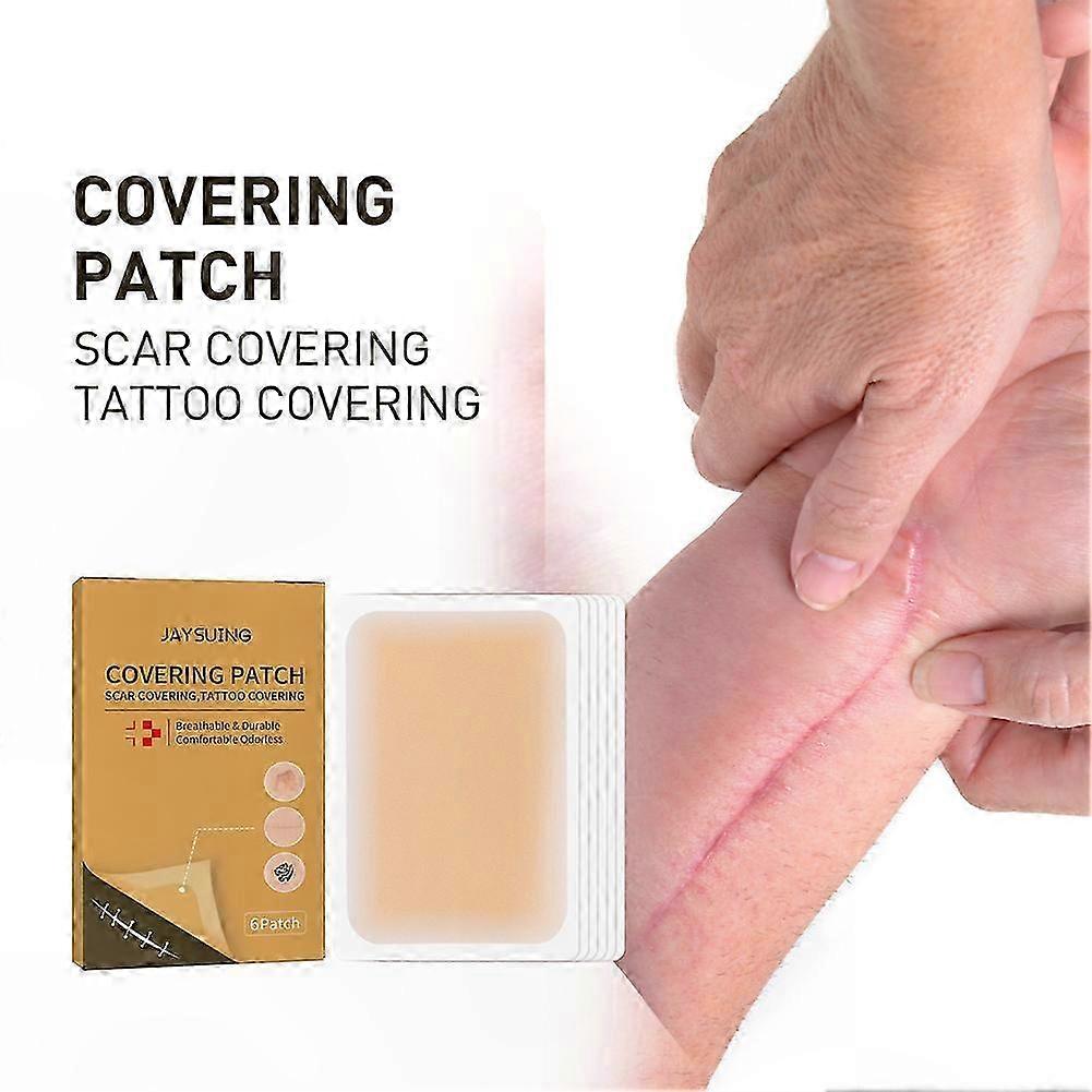 6-Pack Waterproof Skin Imperfection Concealing Tape for Tattoos and Scars