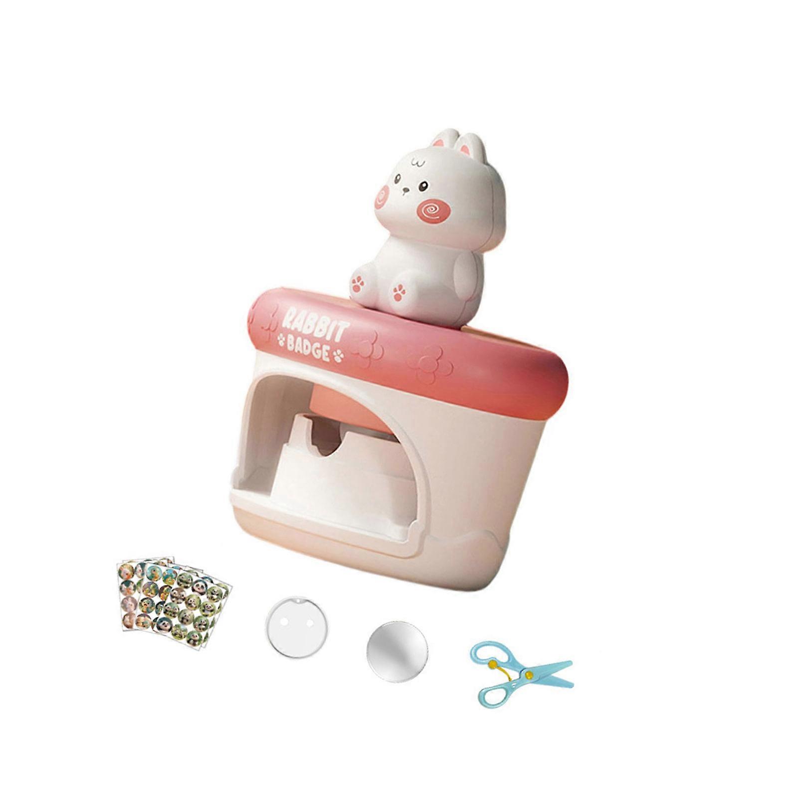 Creative Art Craft Badge Machine Badge Press Maker Kits For Kids Customizable Badges of Home and Classroom Activity Fun Multicolor