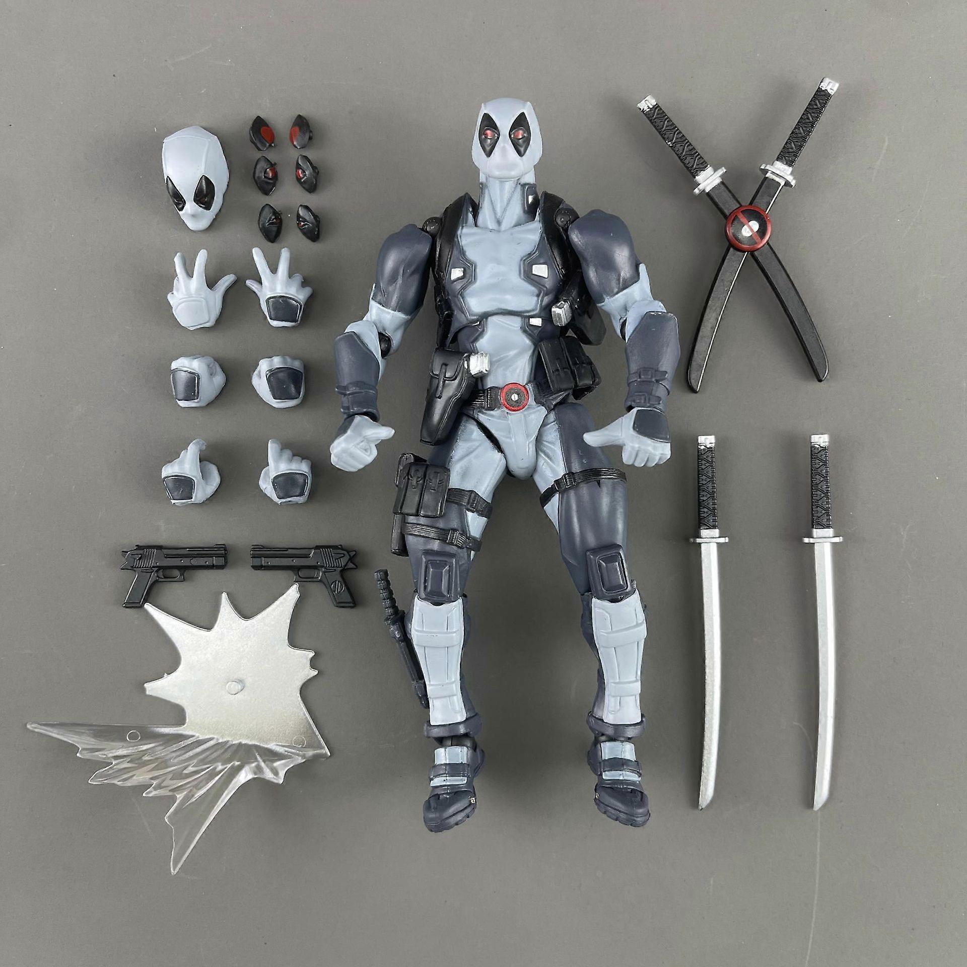 Action Figure Red Gray X-Men  Style Gear Joint Articulated Collectible Model Toy
