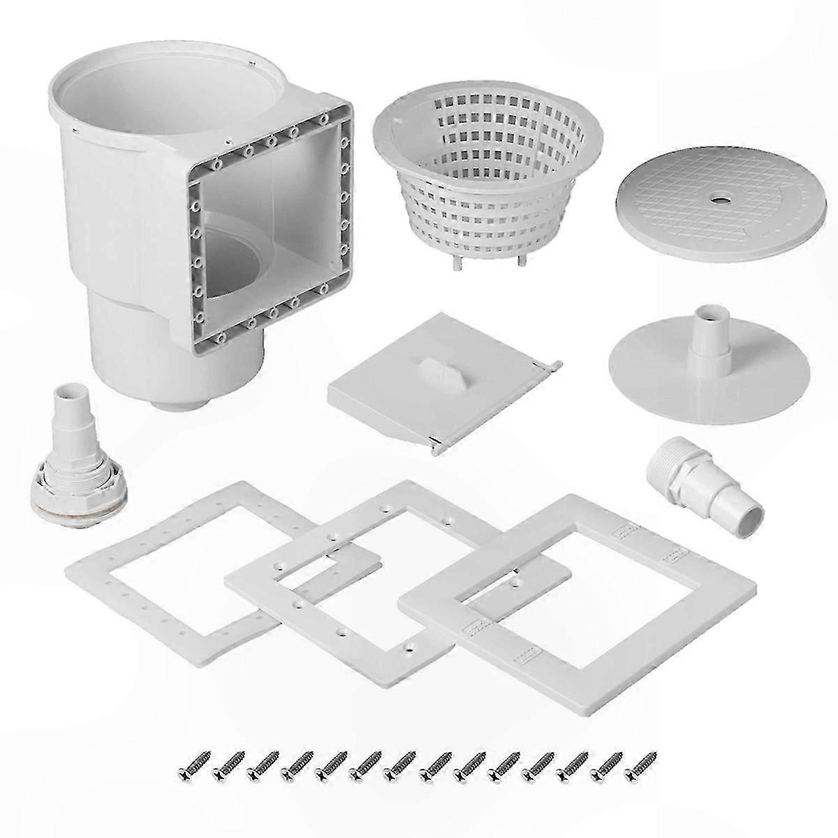 6-Inch Pool Skimmer Kit Compatible with Standard Pool Wall Cutouts