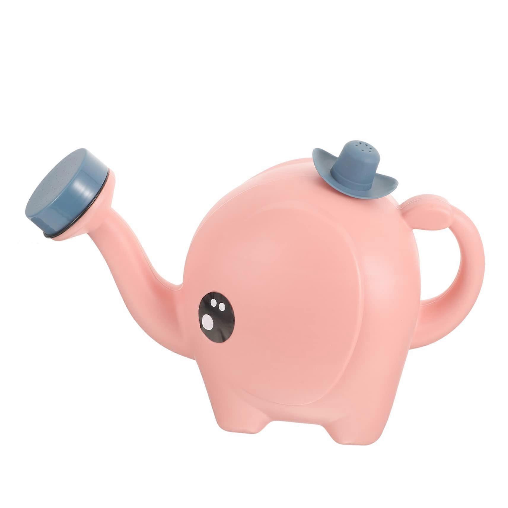 Watering Can Set, 2Piece Indoor Outdoor, Elephant Design, Plastic Construction Sprinkling Kettle for Garden