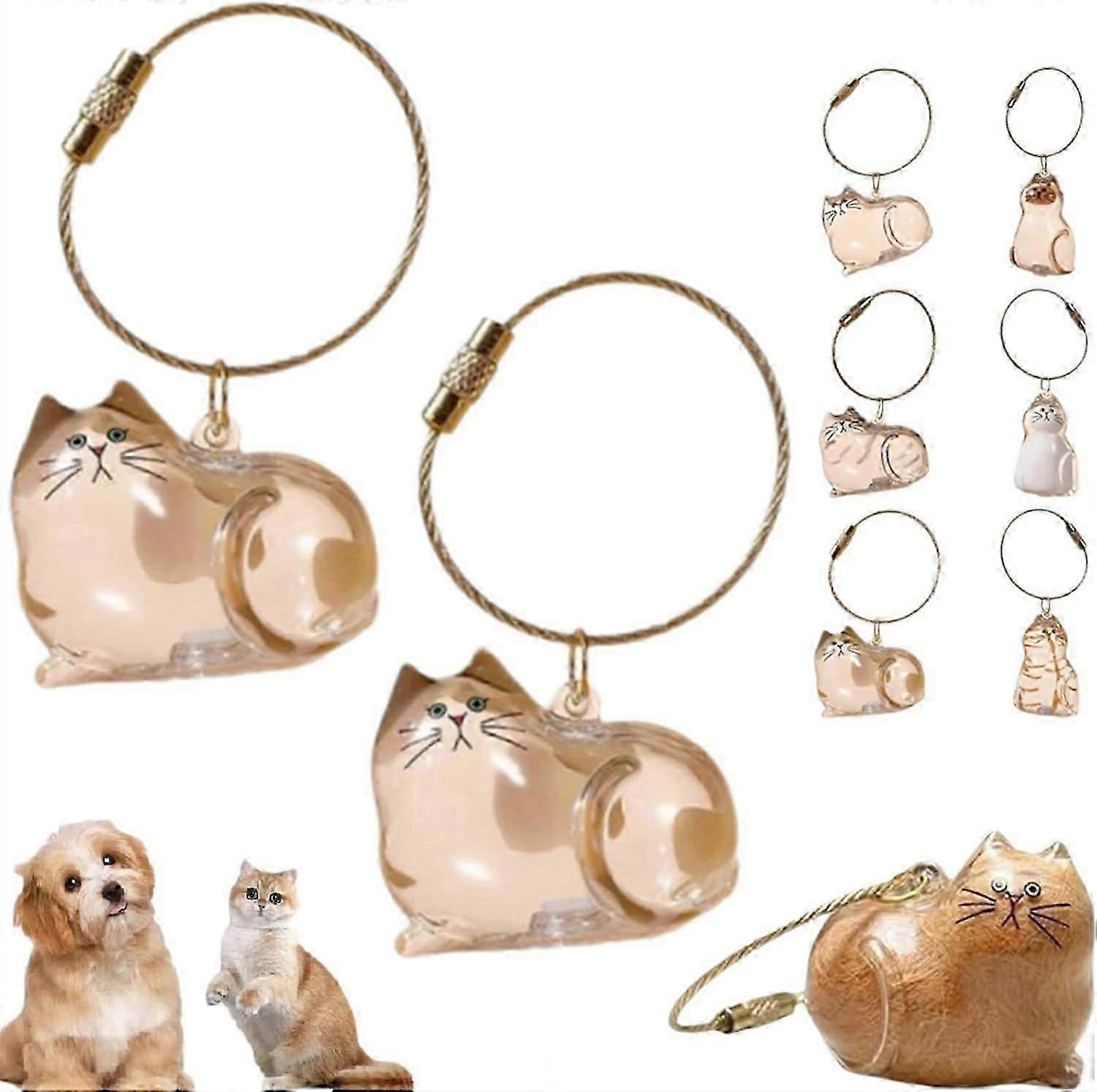 猫と犬の毛の収納ジャー記念品 2 個