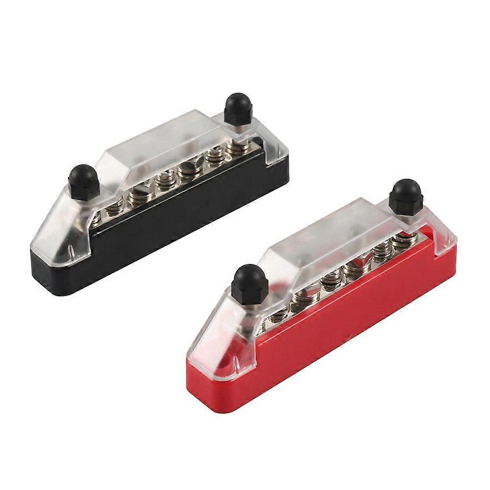 Negative Bus Bar Battery Power Distribution Block 4 x M6 Car Terminal Block Studs 3 x Terminal Bus