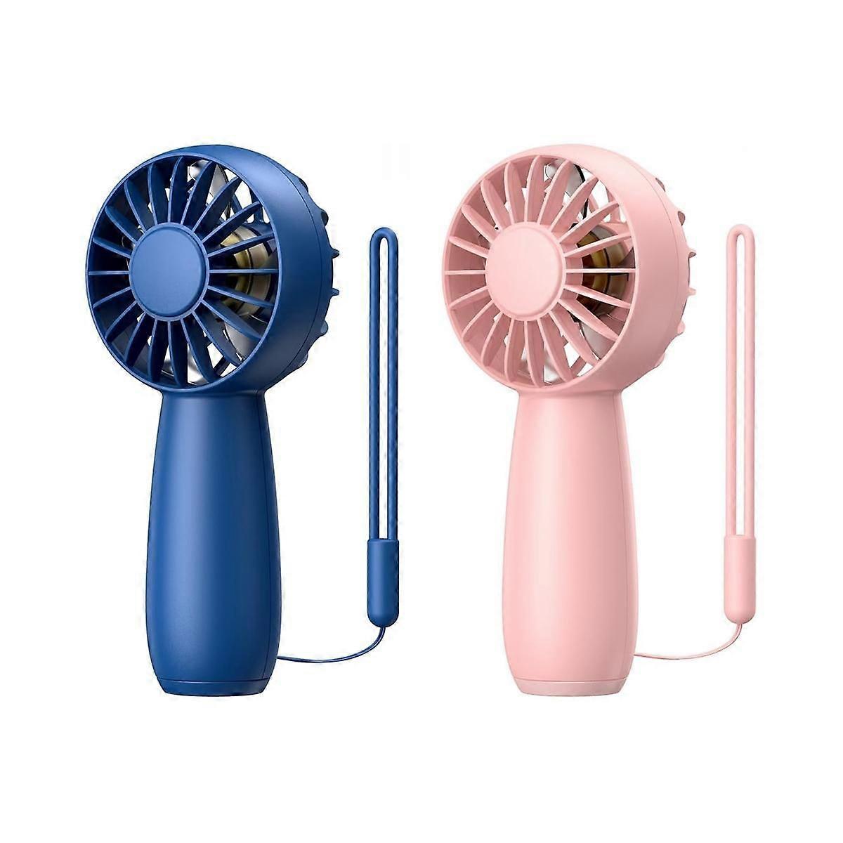 2-Pack Handheld Fan Rechargeable Mini Fan, Portable Hand Fan Personal Fan with 3 Speeds Fan for Hom
