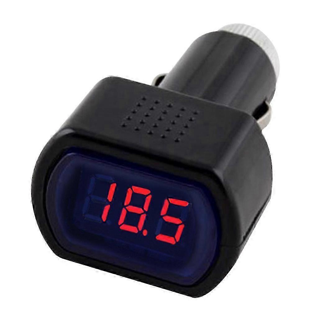 Car Voltmeter Battery Tester with Cigarette Lighter Plug - Digital Voltage Monitor Gauge for Vehicle Battery Health