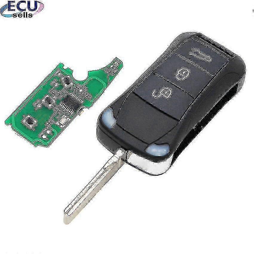 3-Tasten-Schlüsselanhänger 315 MHz / 433 MHz ID46 Chip Ungeschnittene Klinge für Cayenne 2004-2012