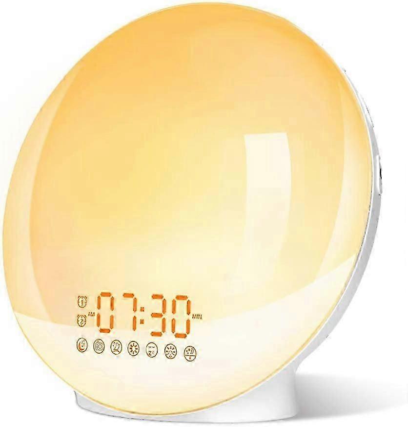 Sunrise Alarm Clocks, Wake Up Light with Sunrise/Sunset Simulation Dual Alarms Bedside