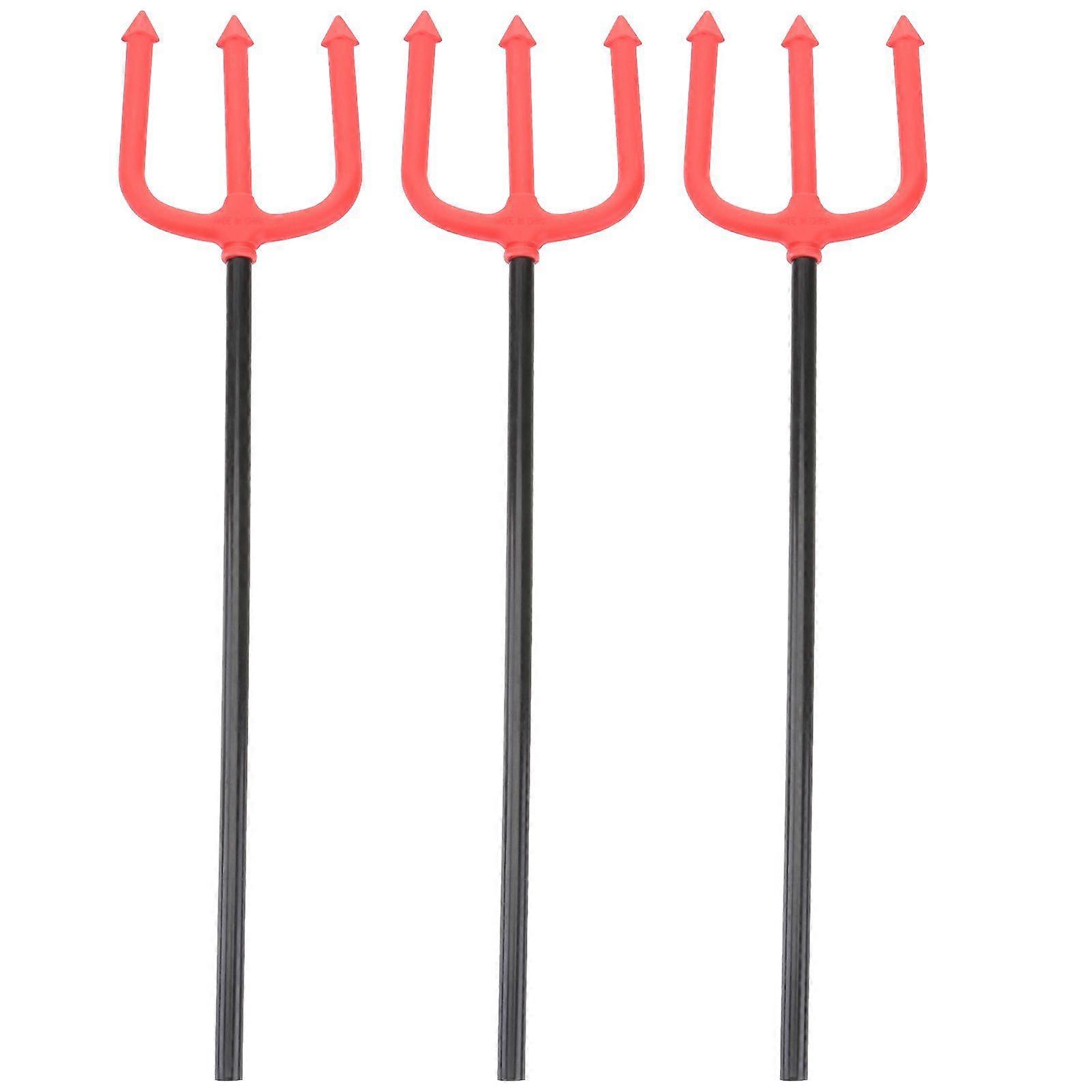 3Pcs Halloween Trident Cheering Stick Cheering Trident (Random Color)